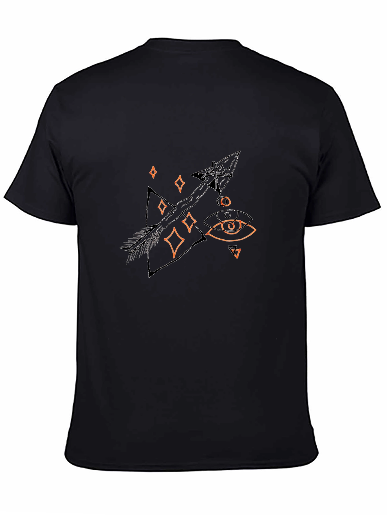 Mystic Arrow Graphic Tee - Black Cotton Comfort