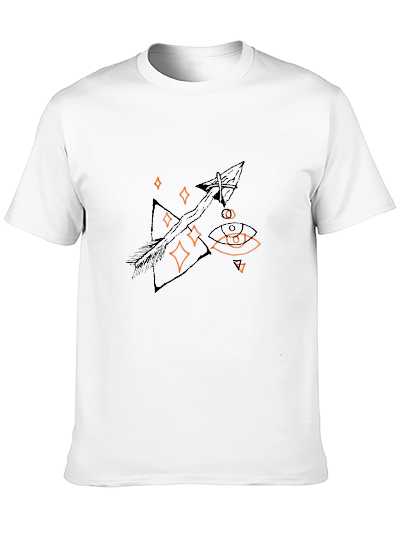 Mystic Arrow Graphic Tee - Black Cotton Comfort