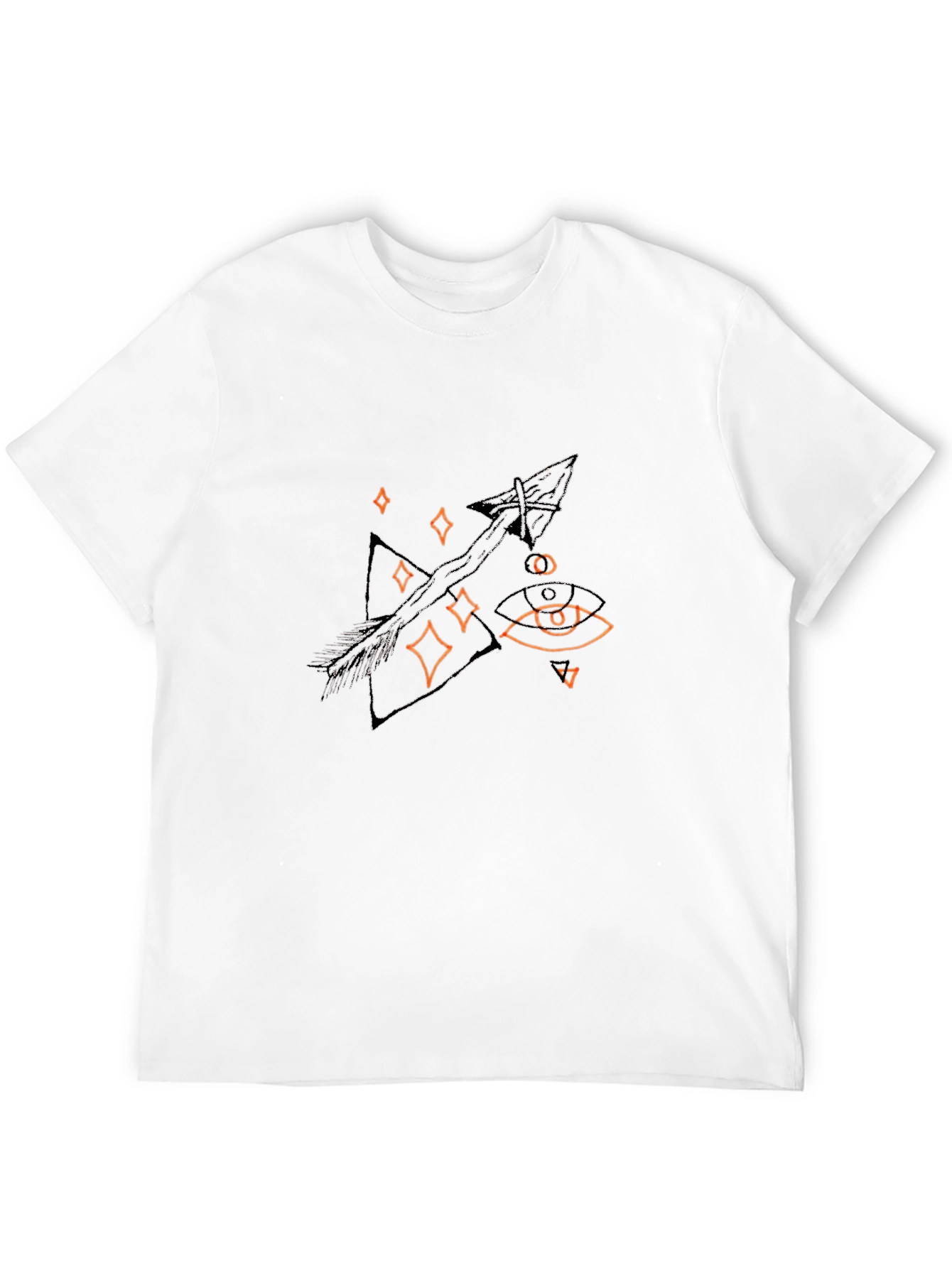 Mystic Arrow Graphic Tee - Black Cotton Comfort
