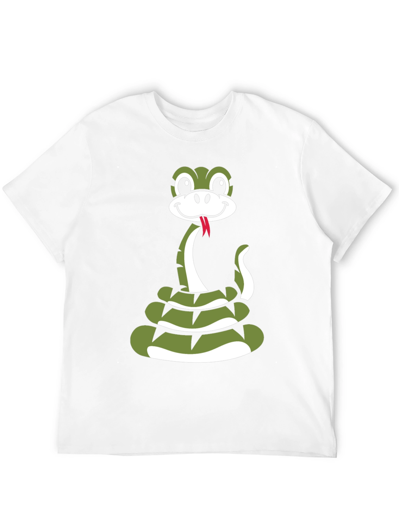 Snake Cartoon Graphic Black T-Shirt