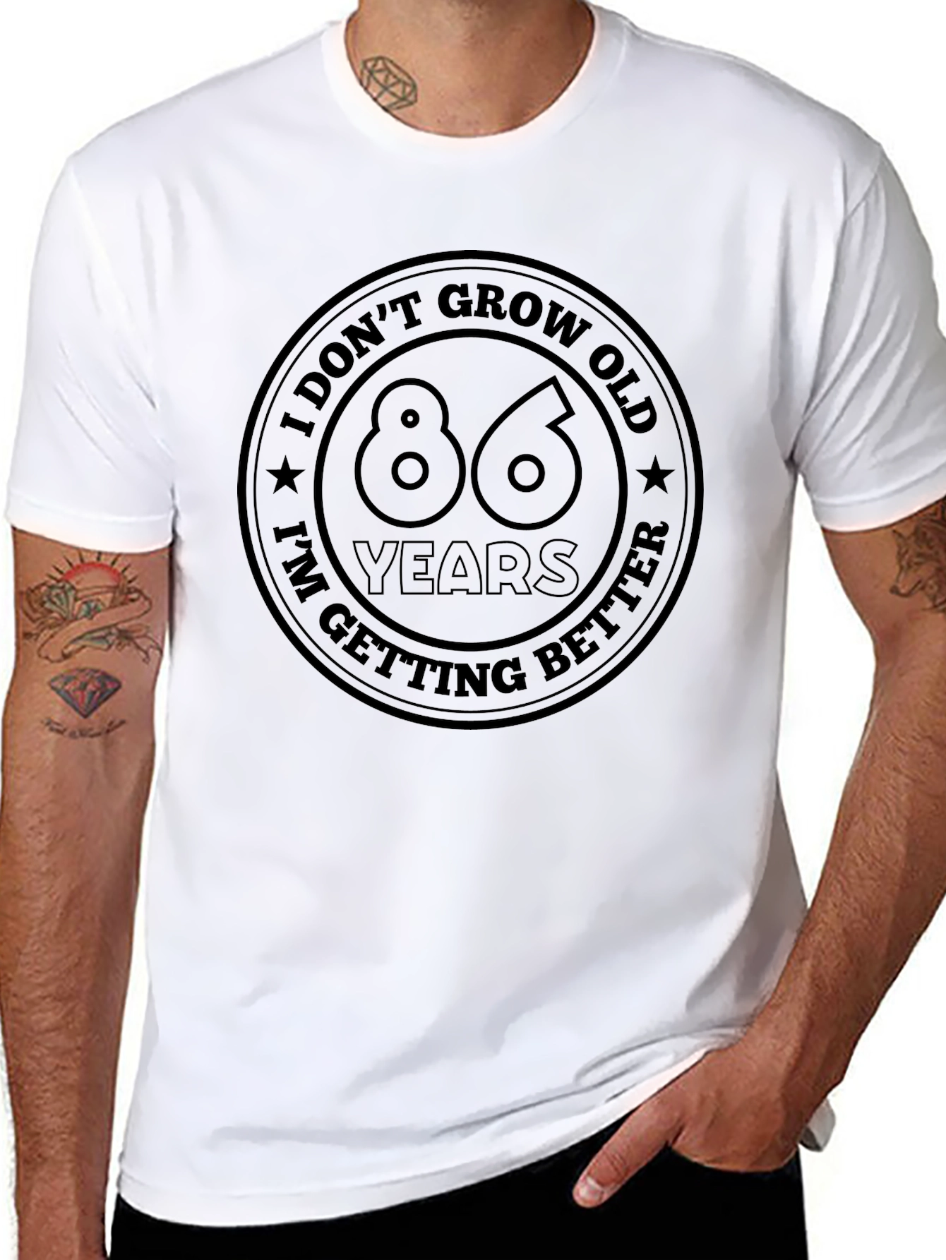 86 Years Getting Better Black T-Shirt
