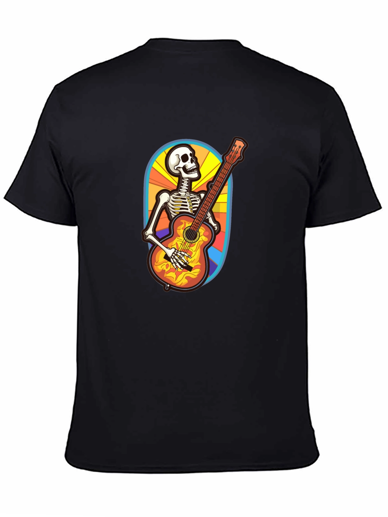 Skeleton Guitarist Graphic Tee - Black