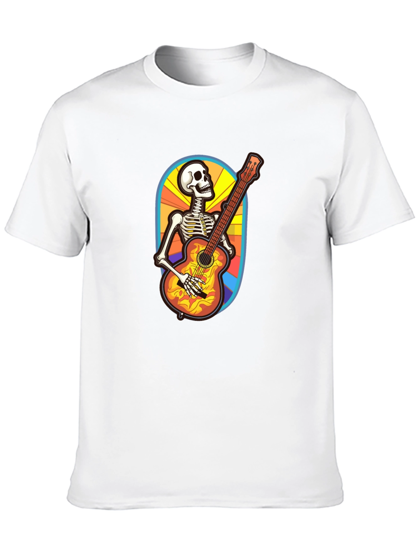 Skeleton Guitarist Graphic Tee - Black