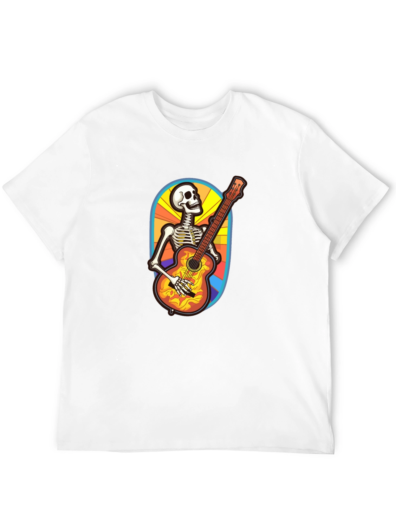Skeleton Guitarist Graphic Tee - Black