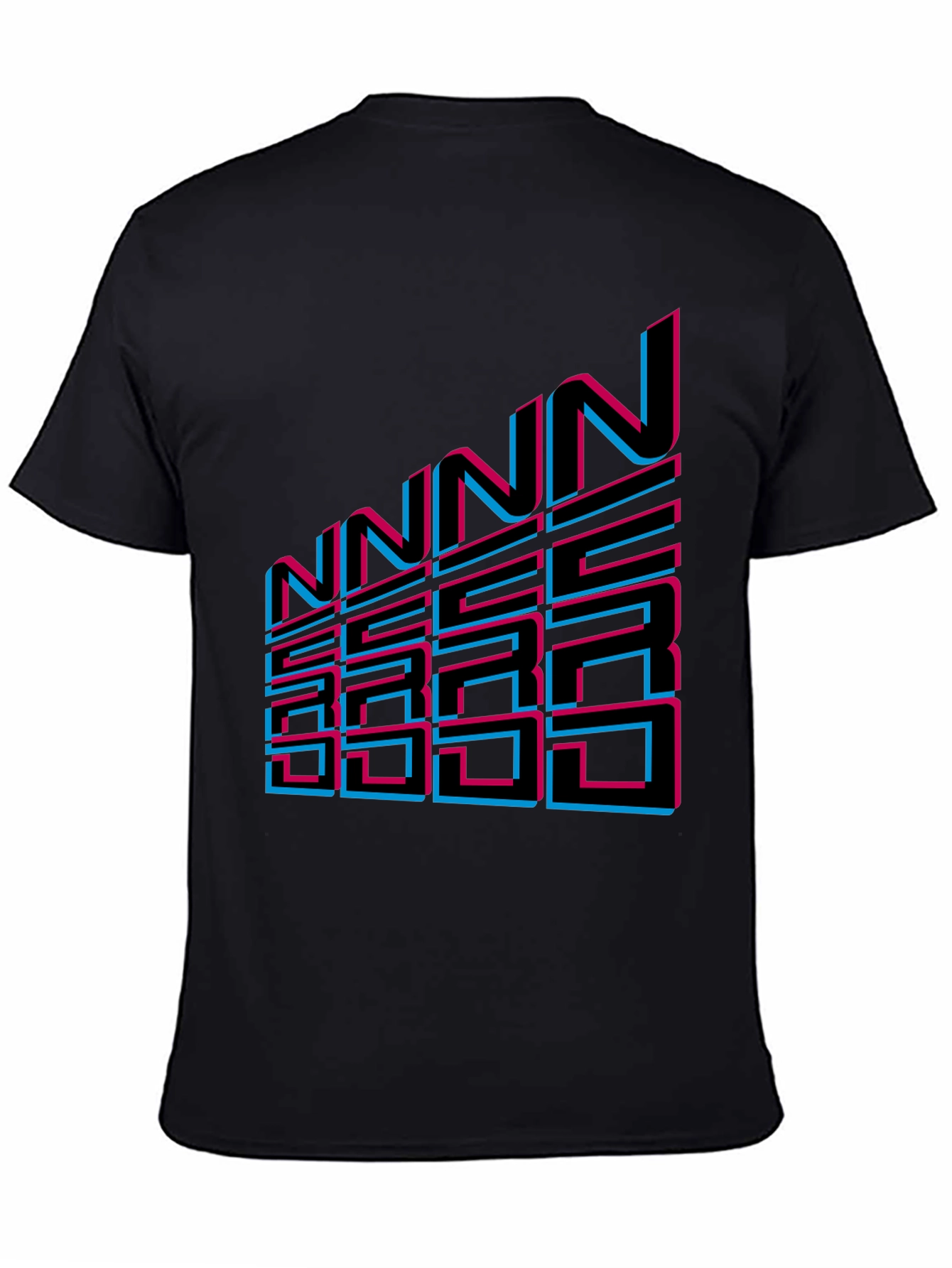 Retro NNN SSS Graphic Tee - Black