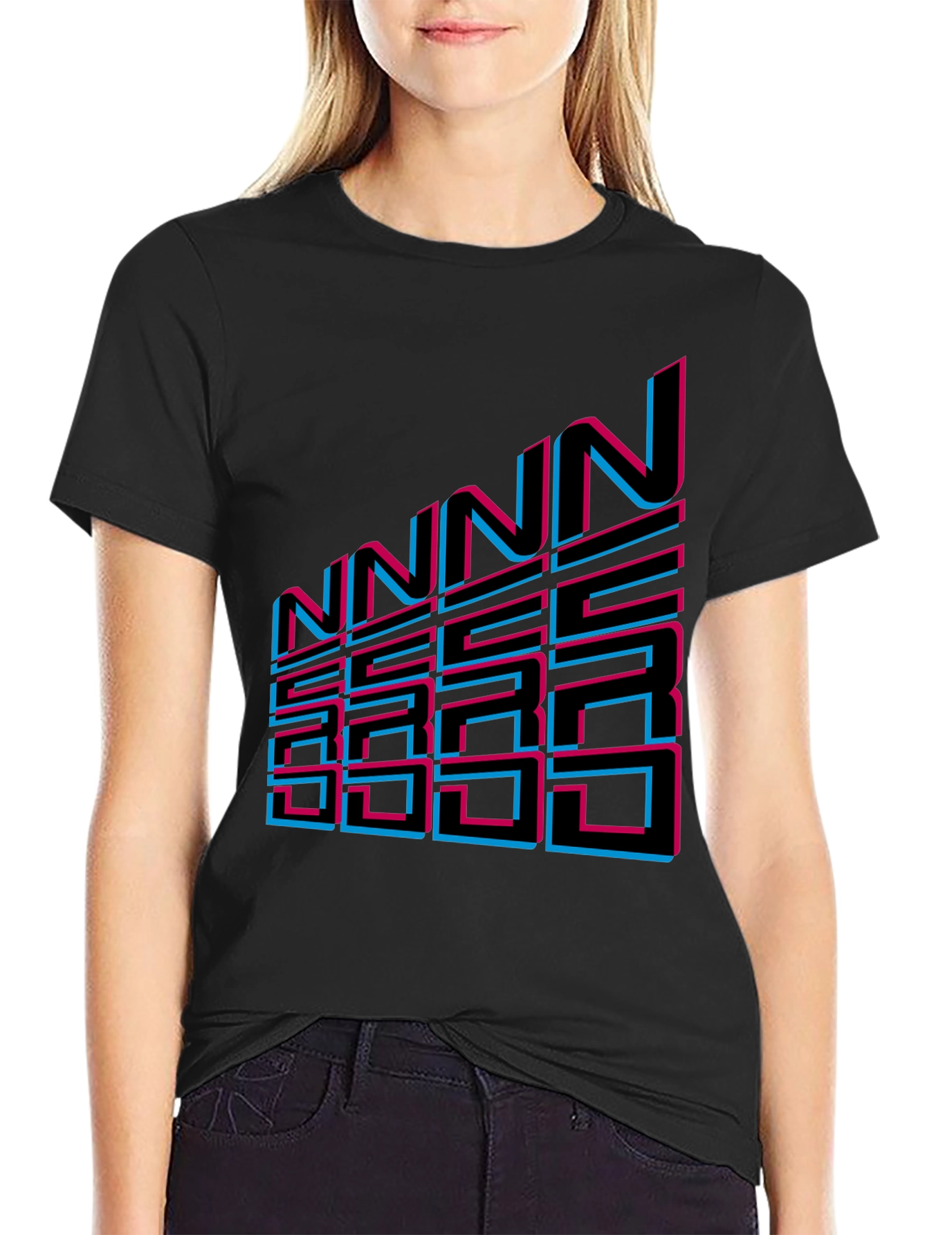 Retro NNN SSS Graphic Tee - Black