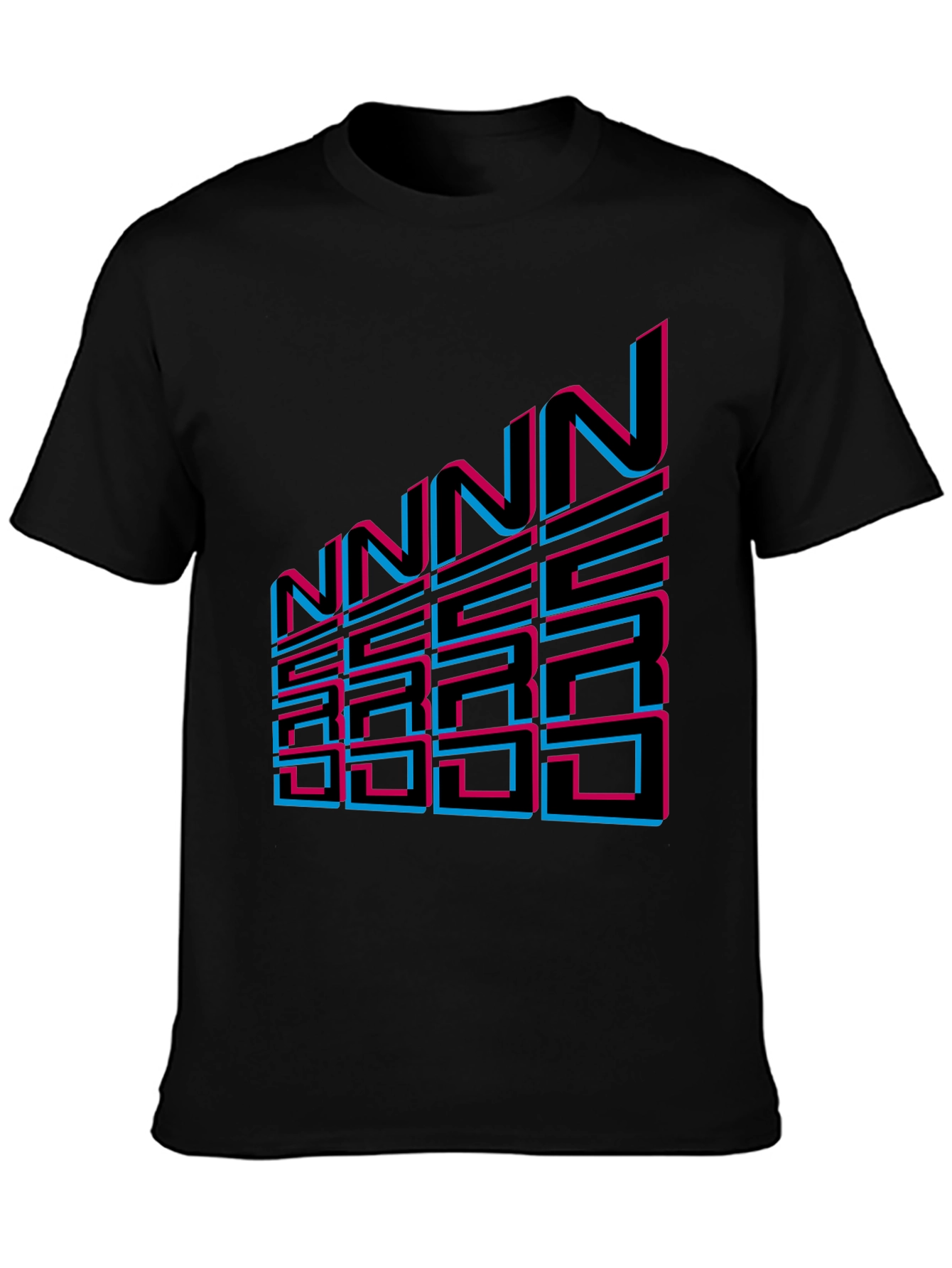 Retro NNN SSS Graphic Tee - Black