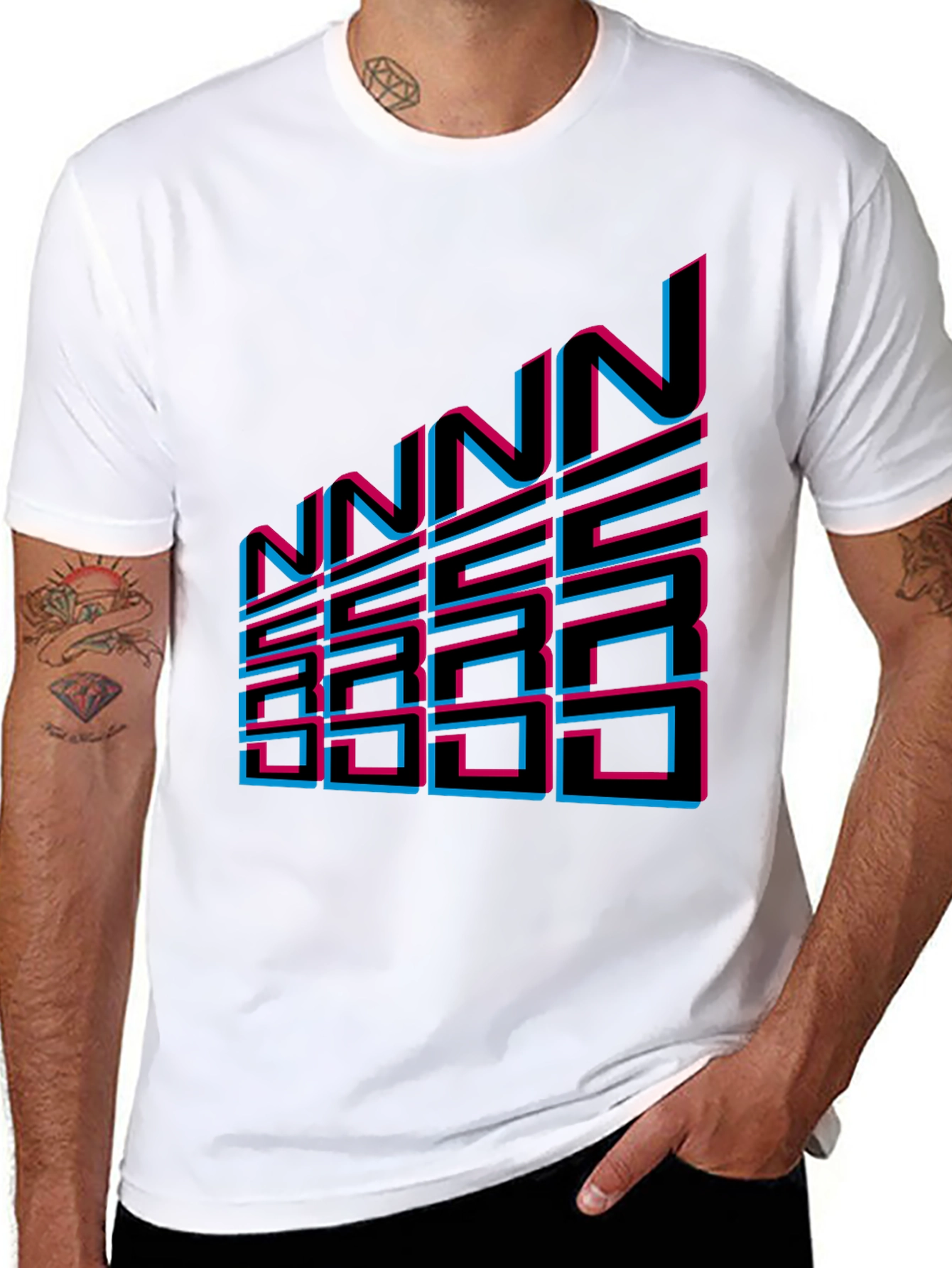 Retro NNN SSS Graphic Tee - Black