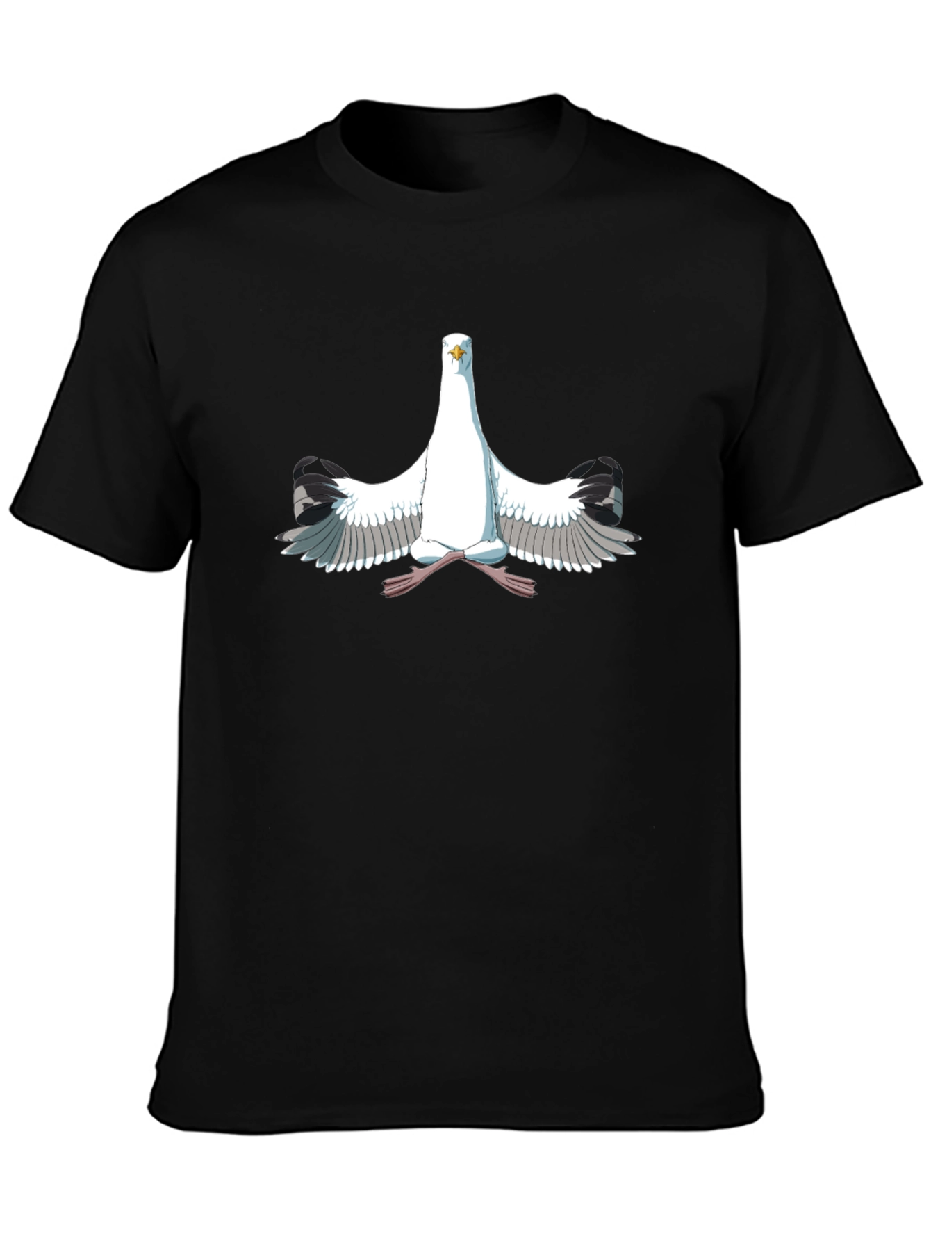 Seagull Meditation Black T-Shirt