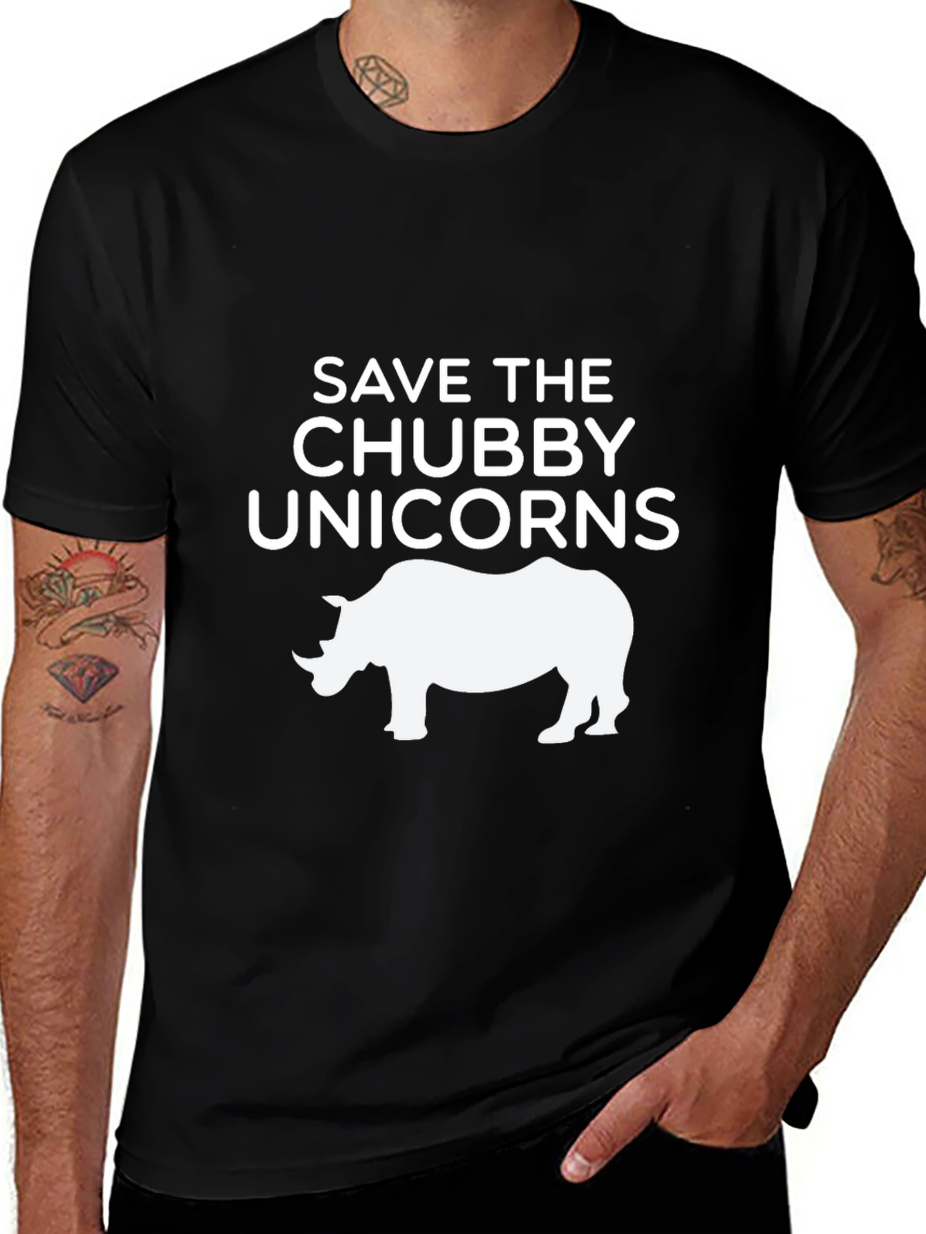 Save the Chubby Unicorns Graphic Tee