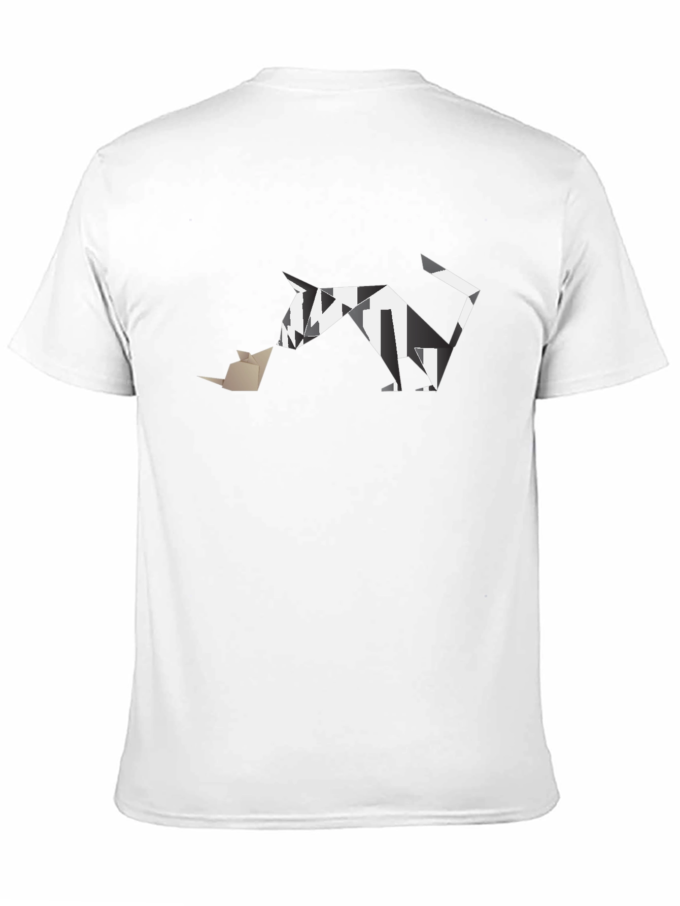 Geometric Cat and Mouse T-Shirt
