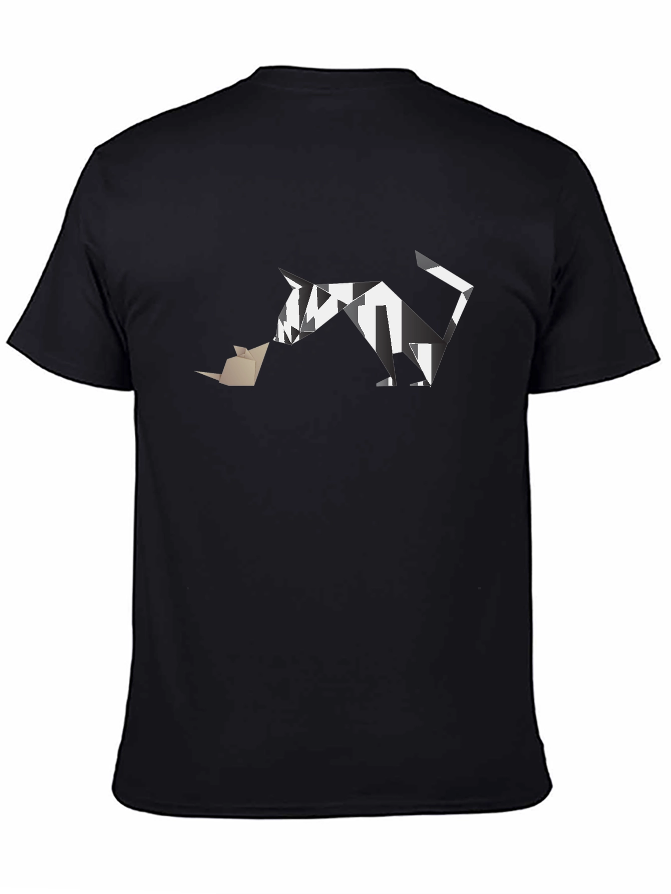 Geometric Cat and Mouse T-Shirt