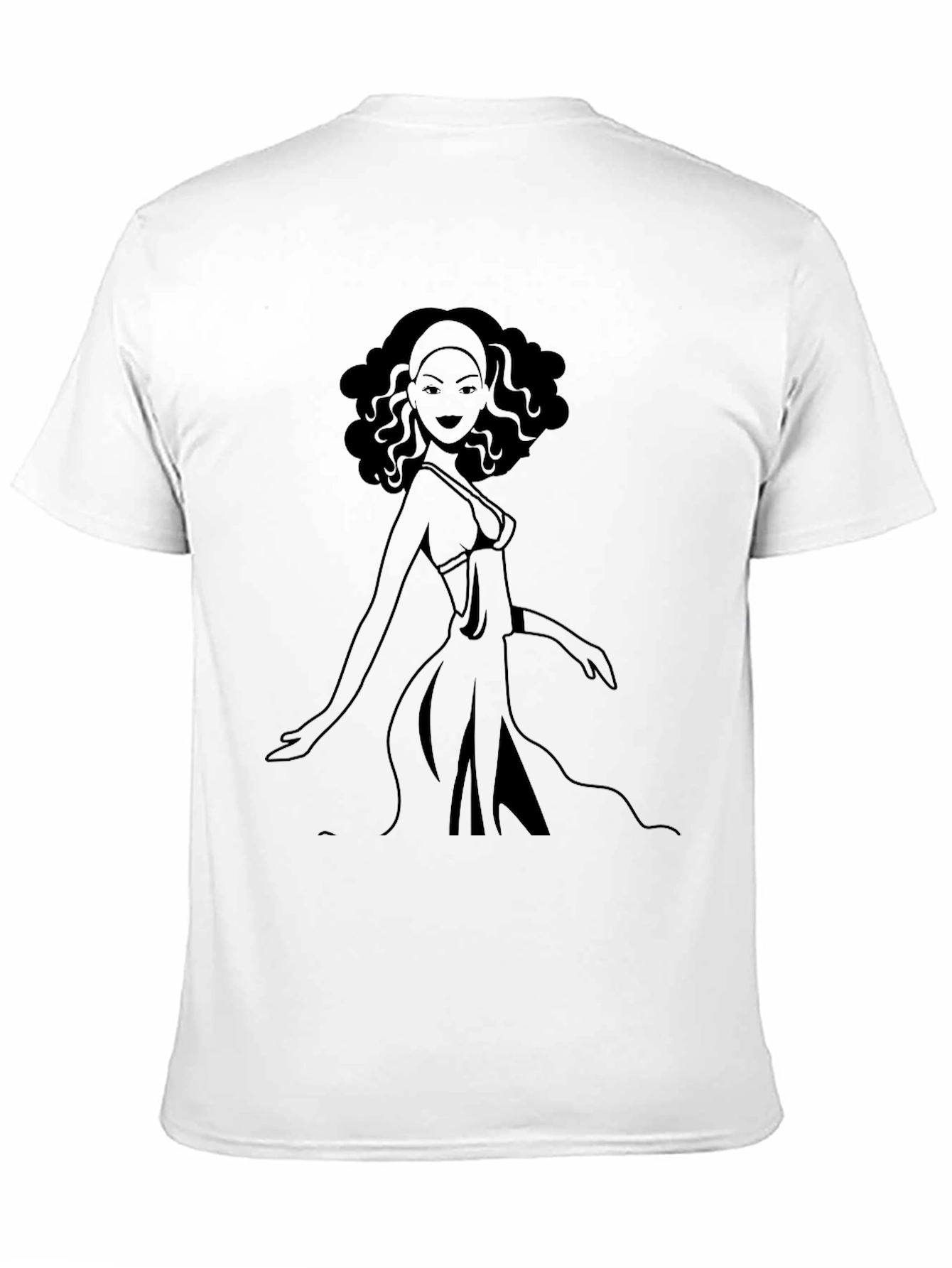 Silhouette Woman Graphic Black Tee