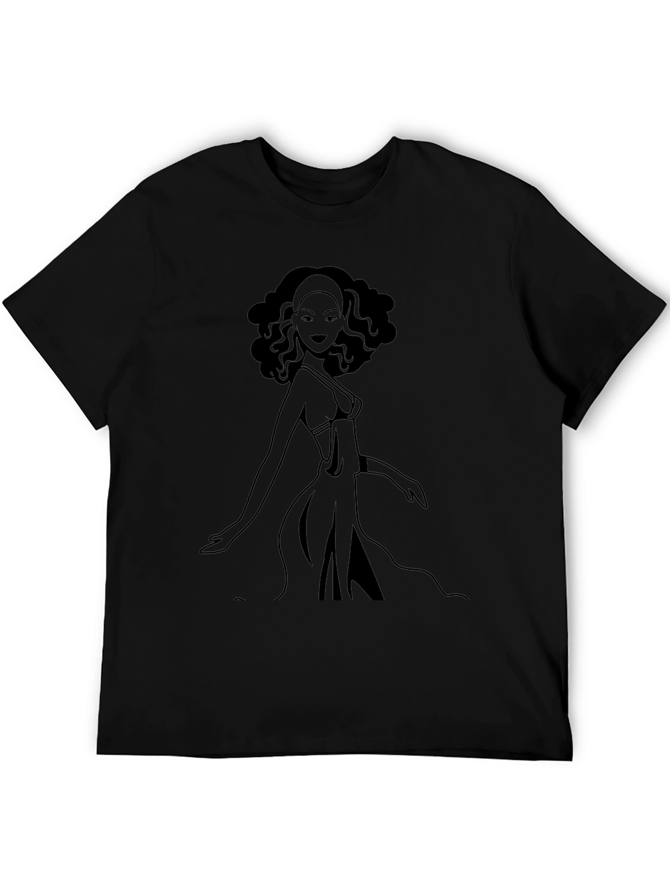 Silhouette Woman Graphic Black Tee