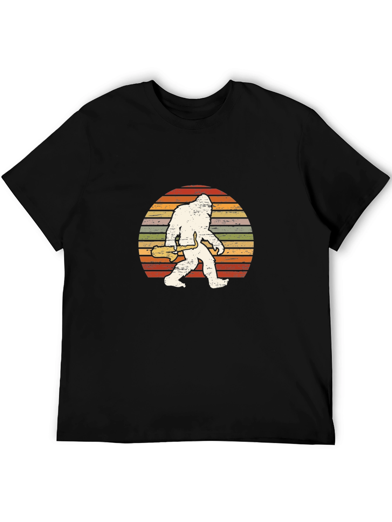 Bigfoot Saxophone Retro Graphic Tee