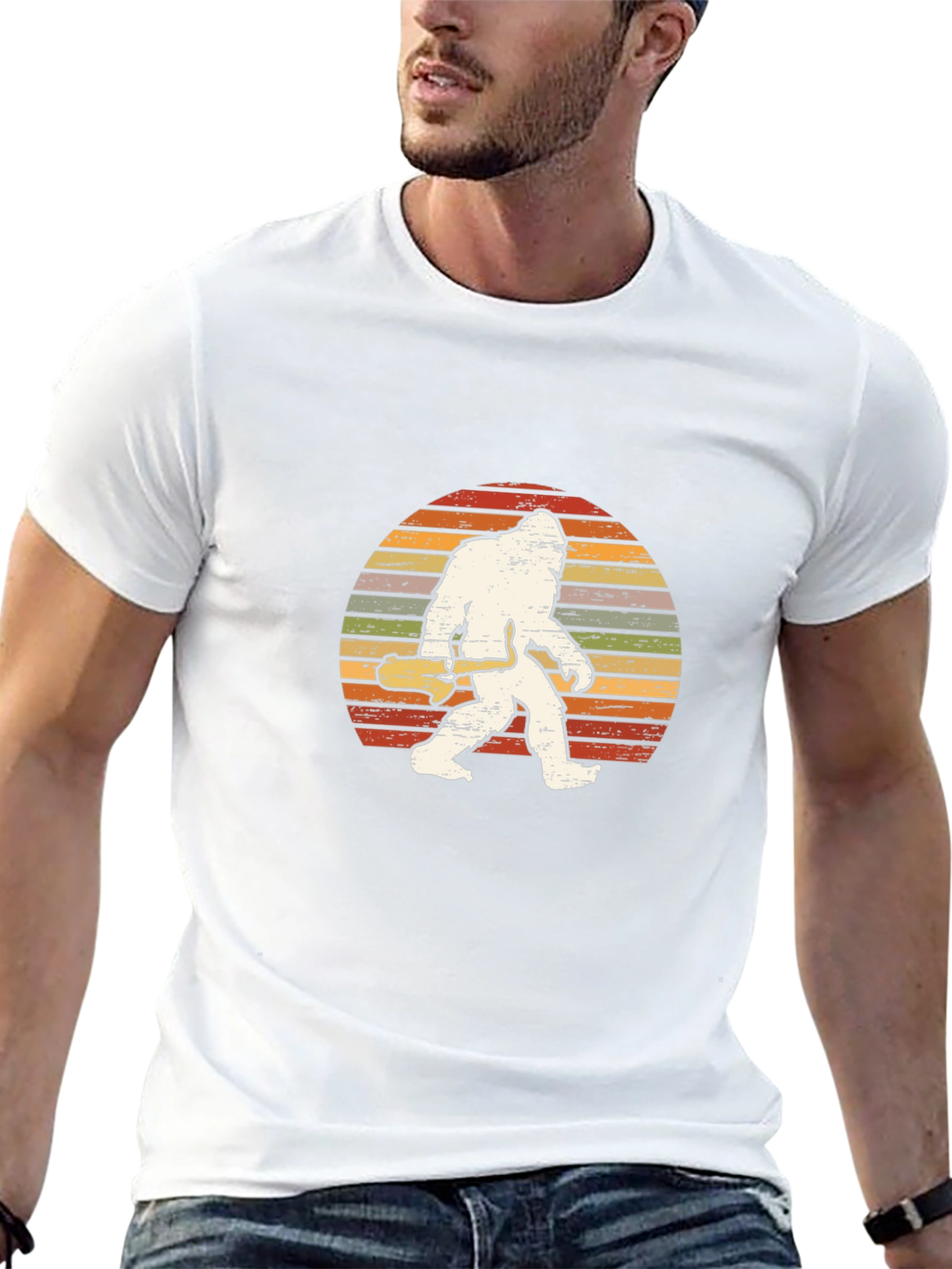 Bigfoot Saxophone Retro Graphic Tee