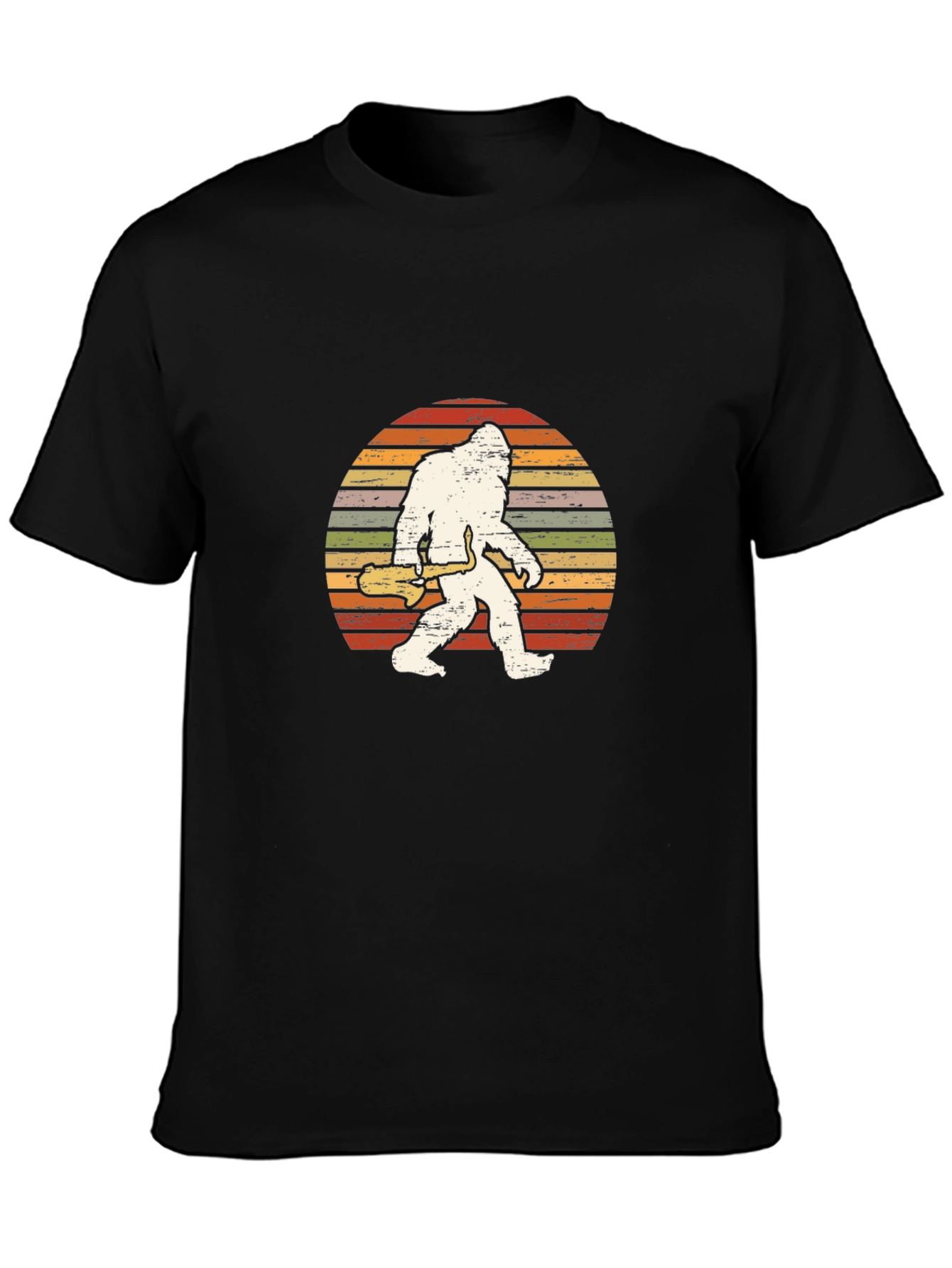 Bigfoot Saxophone Retro Graphic Tee