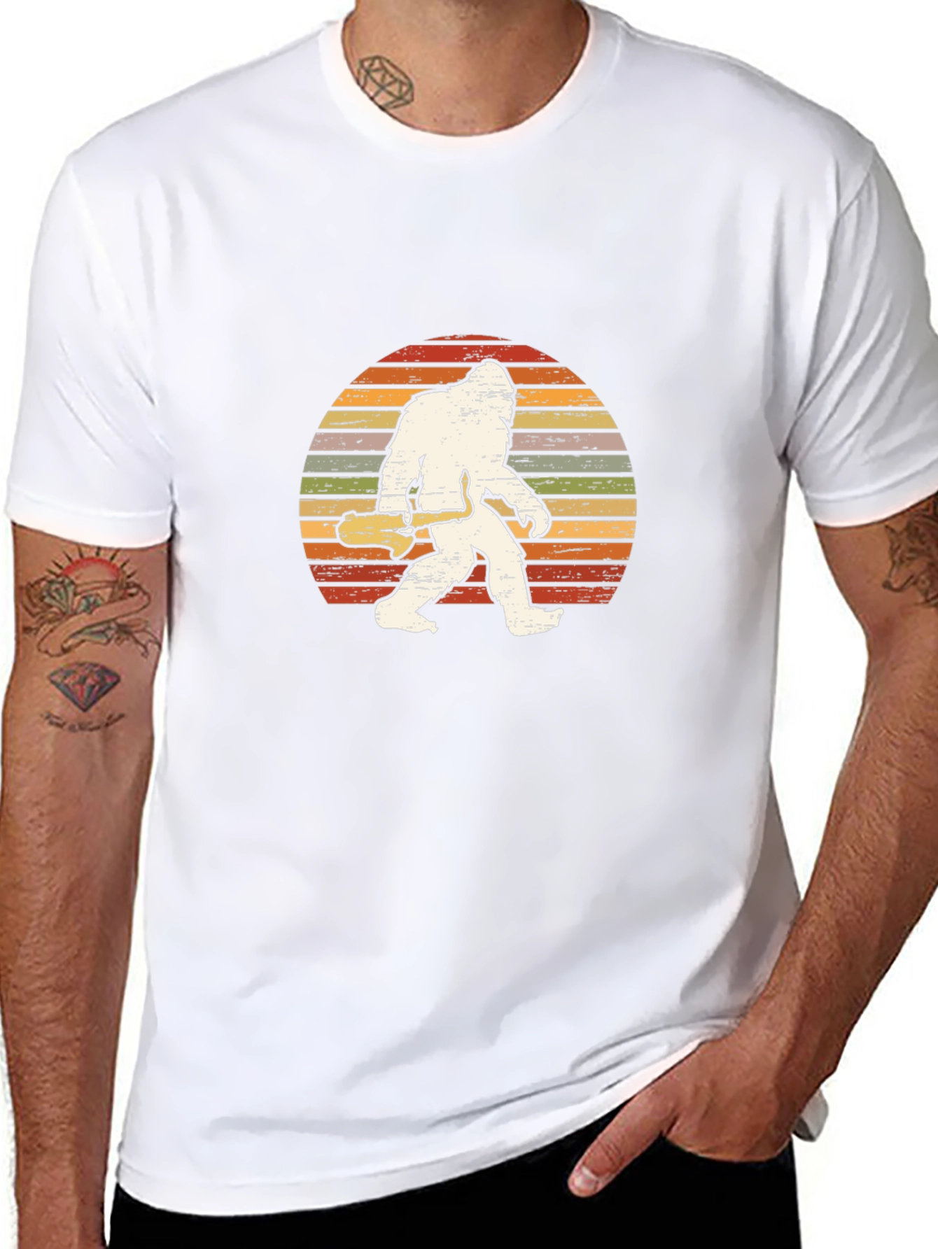 Bigfoot Saxophone Retro Graphic Tee