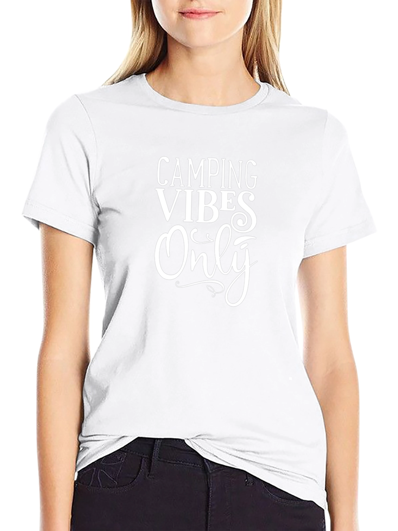 Camping Vibes Only Black T-Shirt