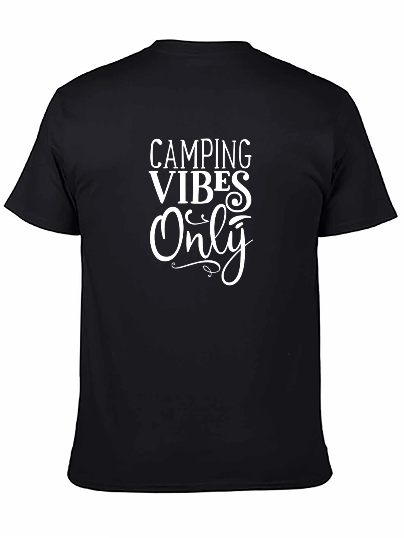Camping Vibes Only Black T-Shirt