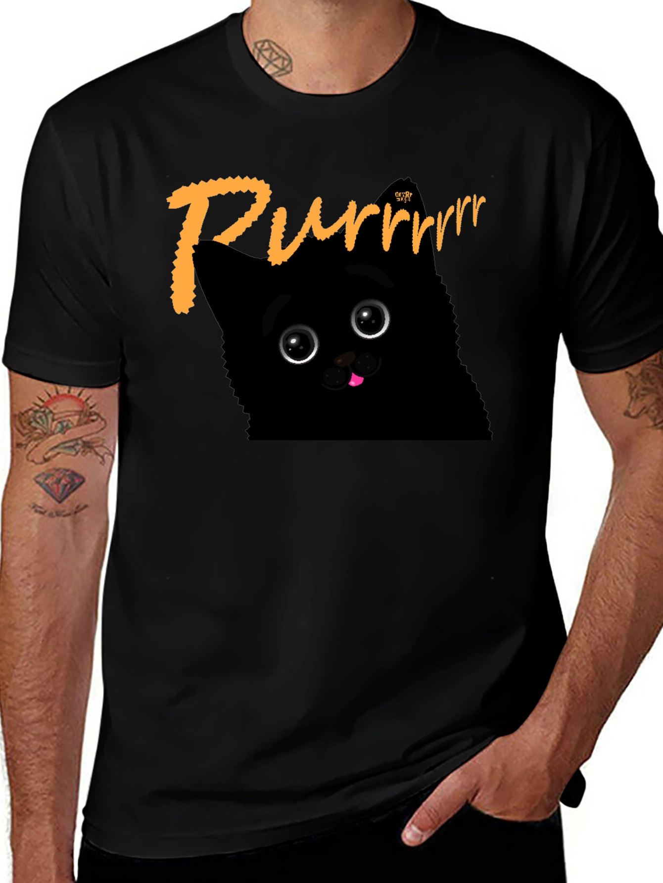 Purrrr Black Cat T-Shirt