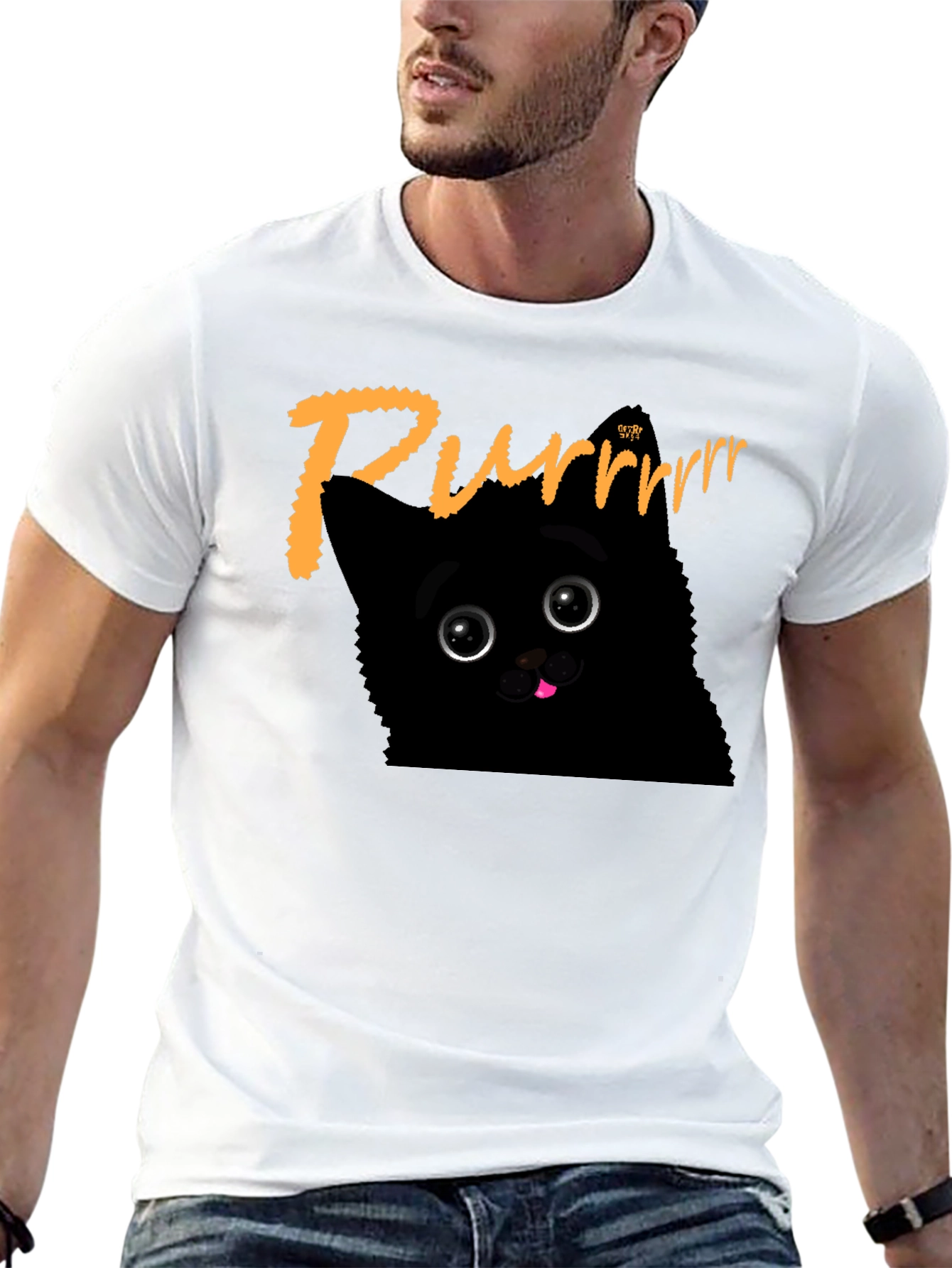 Purrrr Black Cat T-Shirt