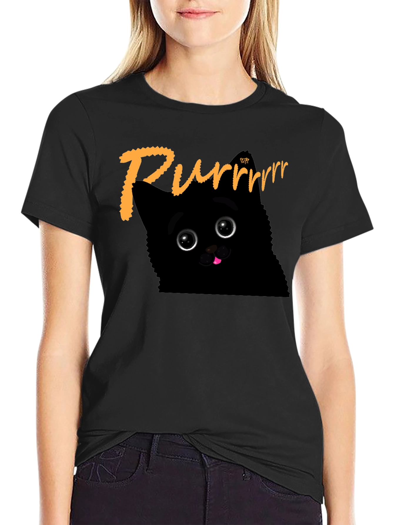 Purrrr Black Cat T-Shirt