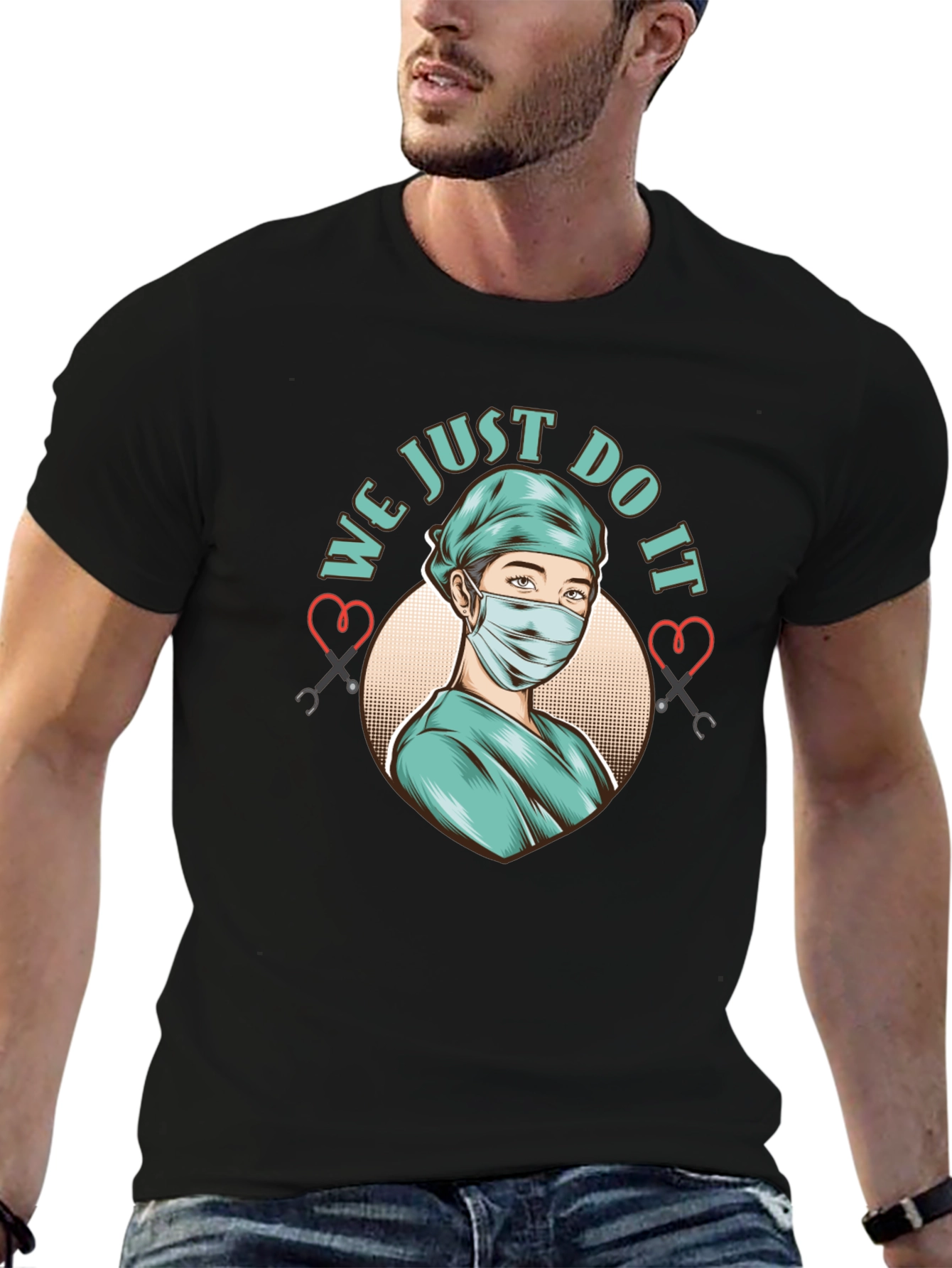 We Just Do It Nurse Graphic T-Shirt