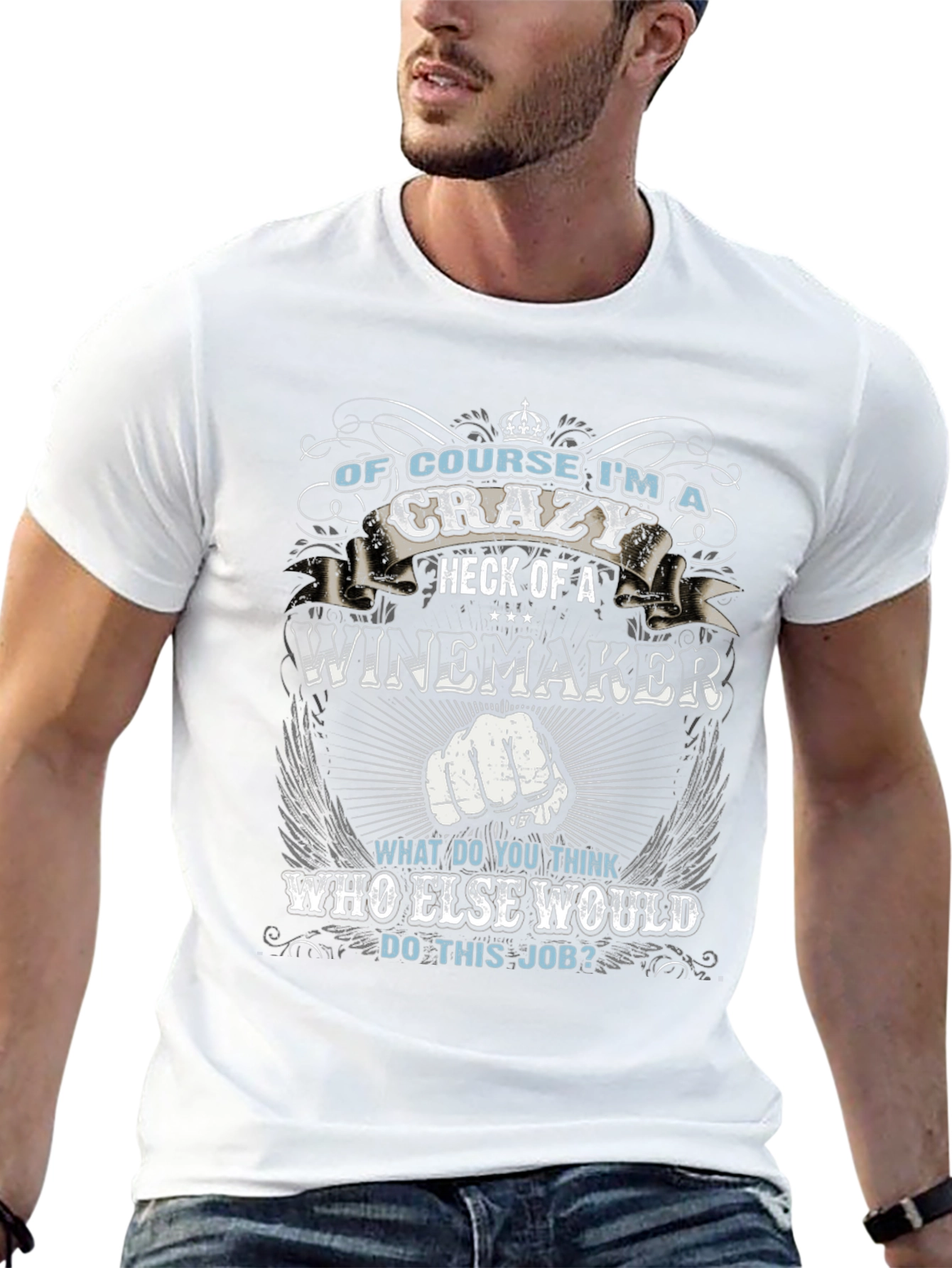 Crazy Winemaker T-Shirt - Novelty Graphic Tee