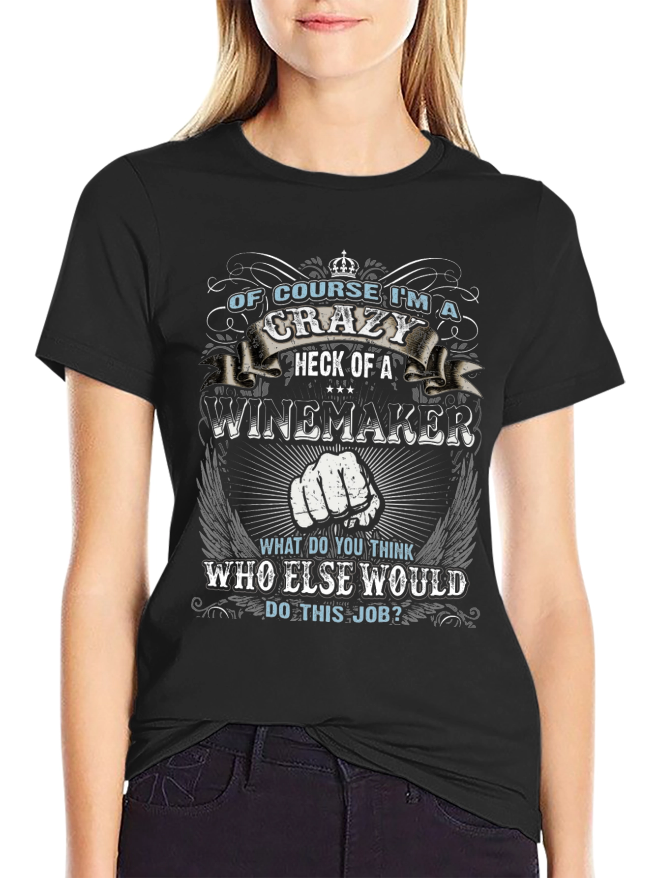 Crazy Winemaker T-Shirt - Novelty Graphic Tee