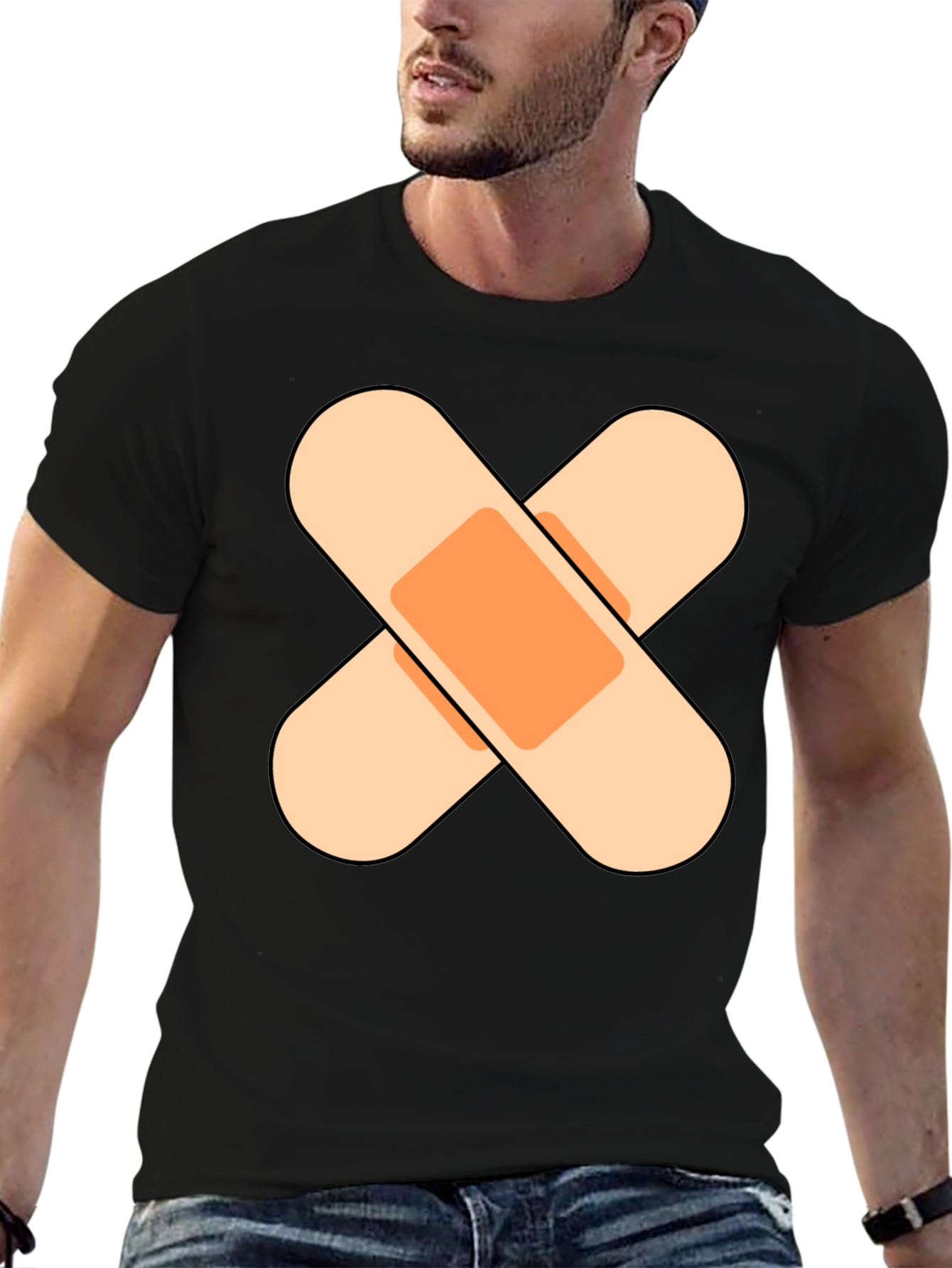 Funny Bandage Graphic Tee - Get Well Soon T-Shirt