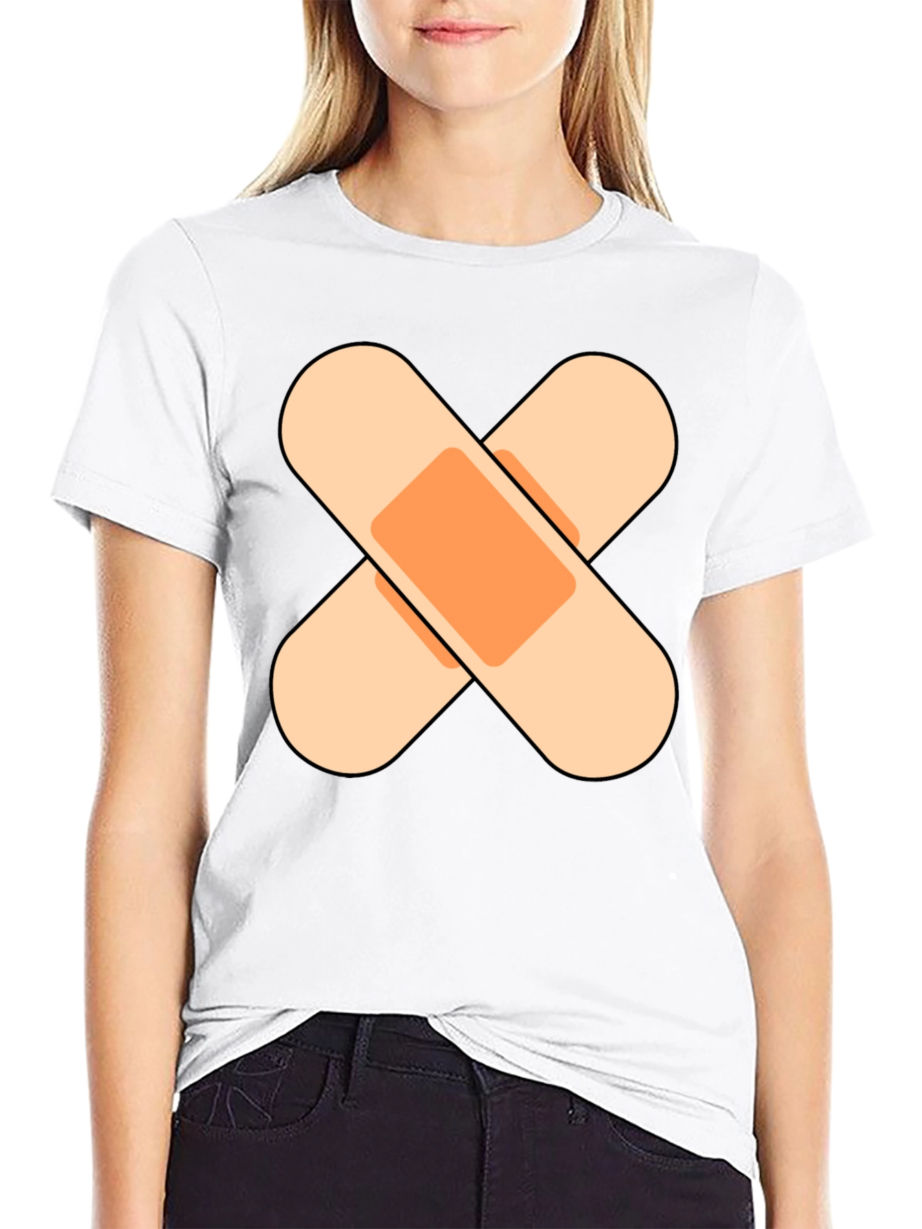Funny Bandage Graphic Tee - Get Well Soon T-Shirt