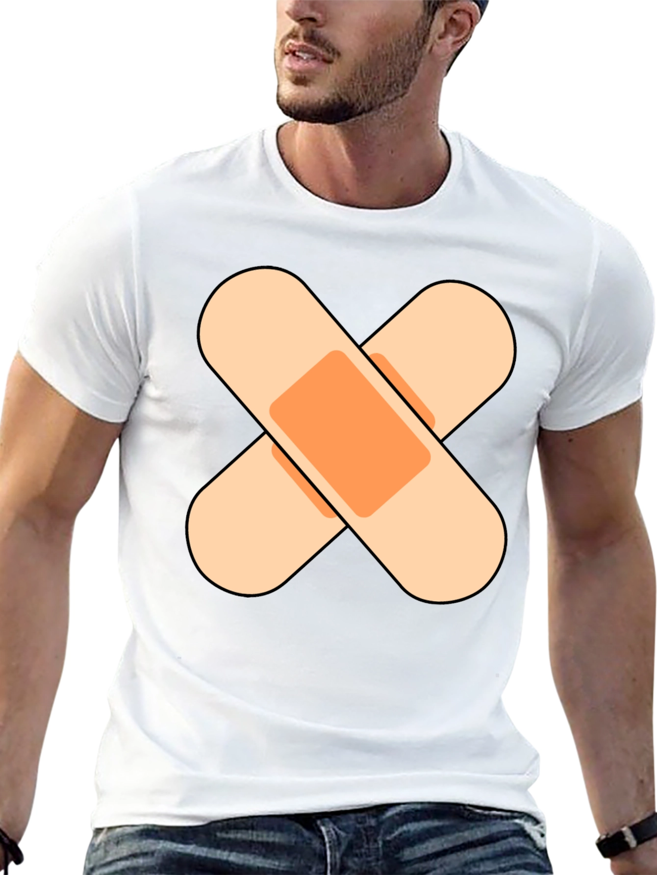 Funny Bandage Graphic Tee - Get Well Soon T-Shirt