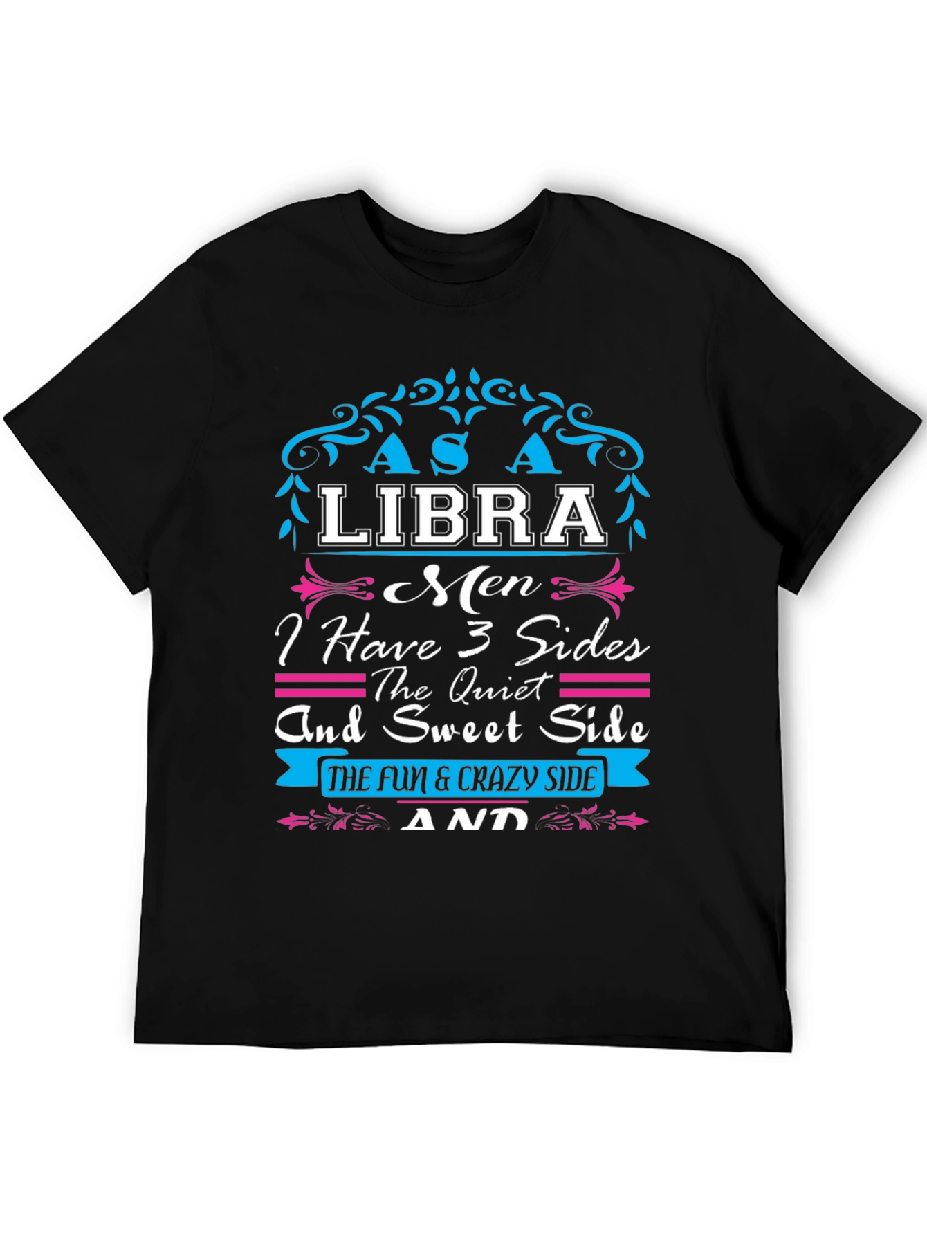 Libra Mens Graphic T-Shirt - 3 Sides Personality