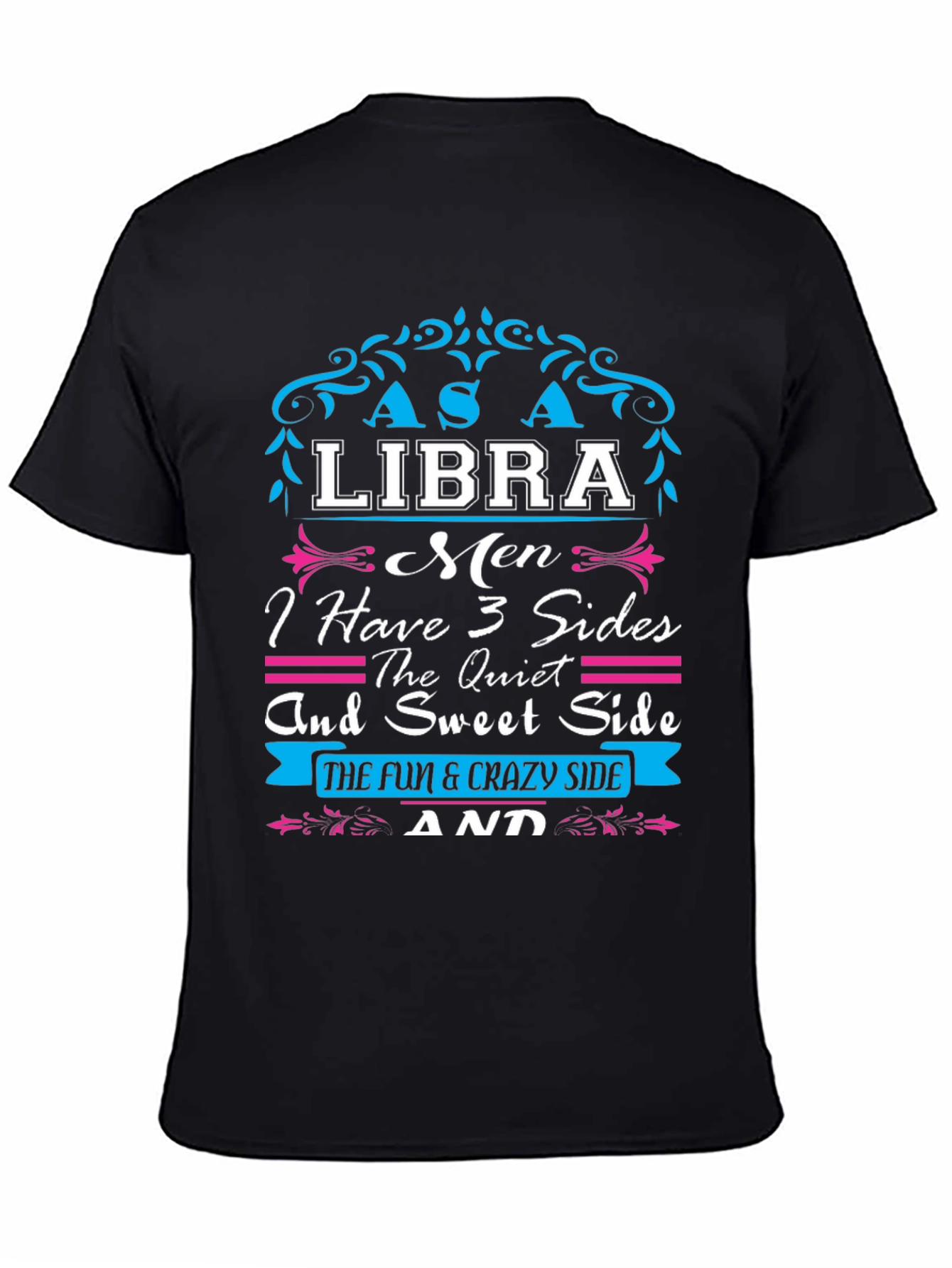 Libra Mens Graphic T-Shirt - 3 Sides Personality