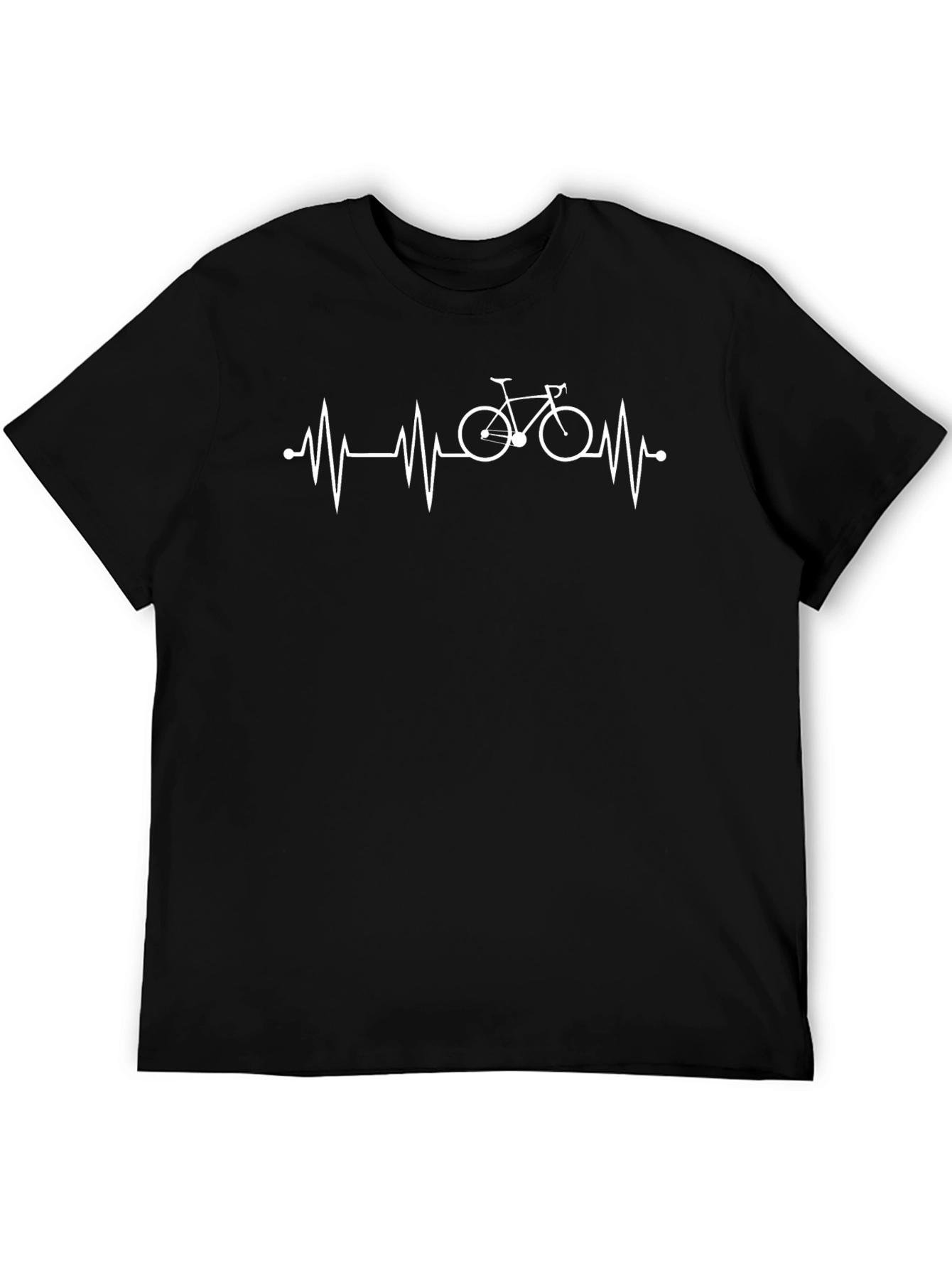 Cycling Heartbeat Graphic Tee - Black