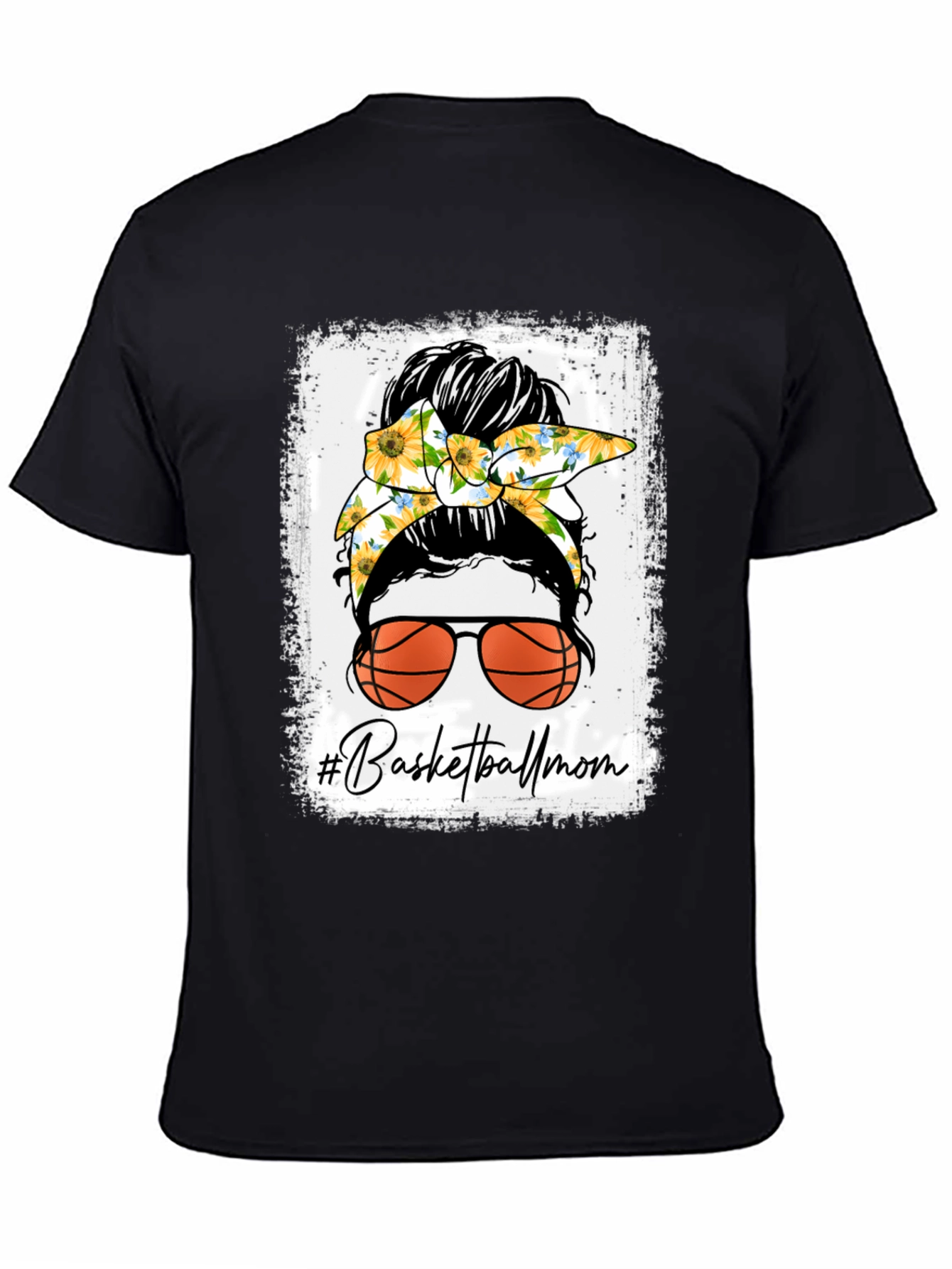 Basketball Mom Messy Bun T-Shirt