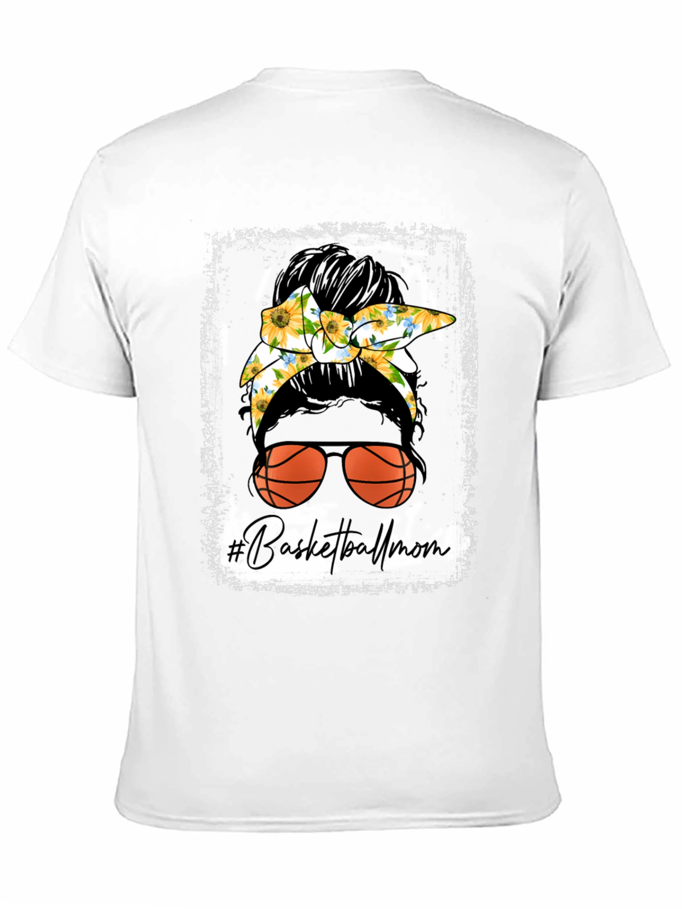 Basketball Mom Messy Bun T-Shirt