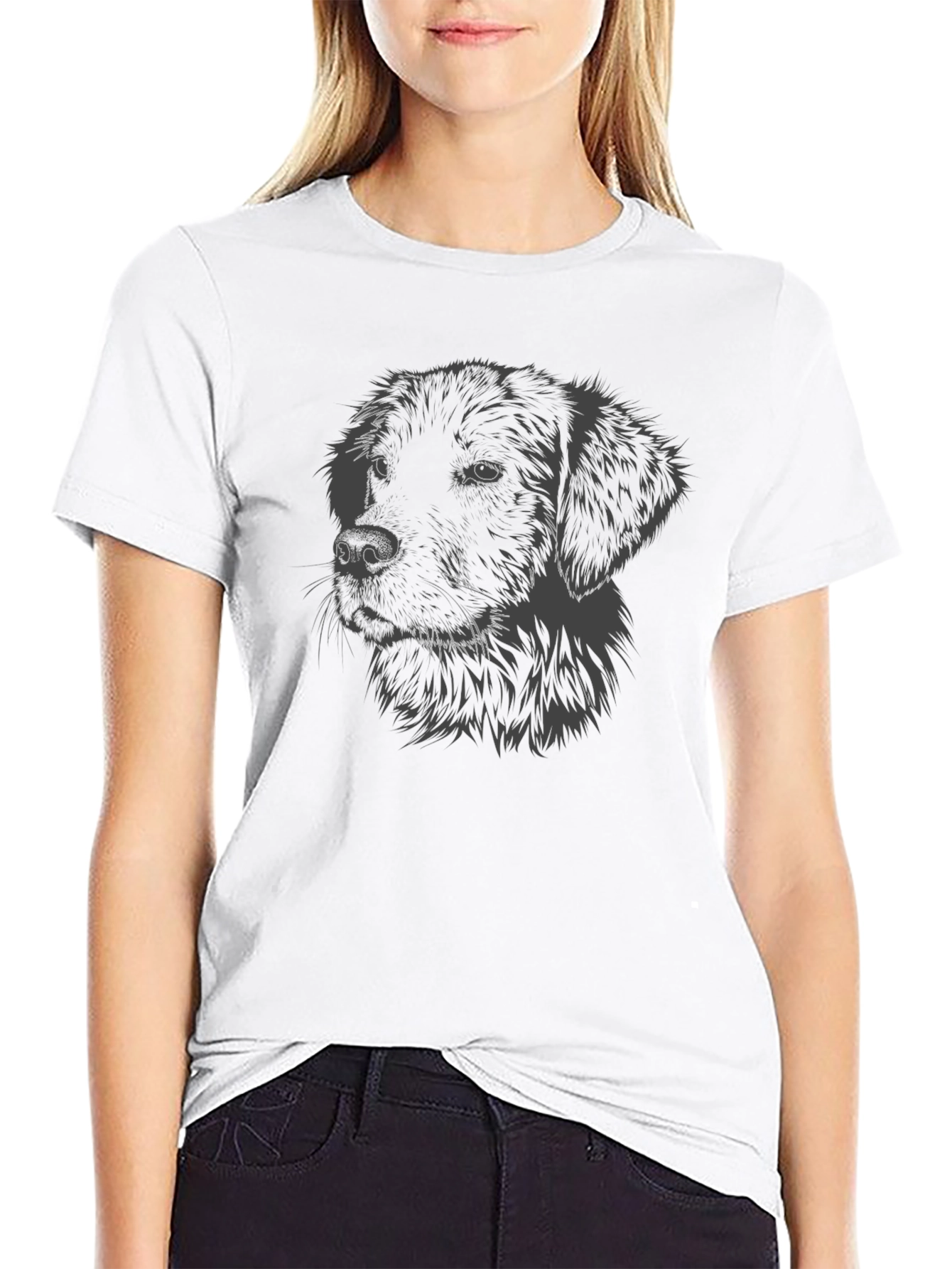 Dog Graphic Black T-Shirt