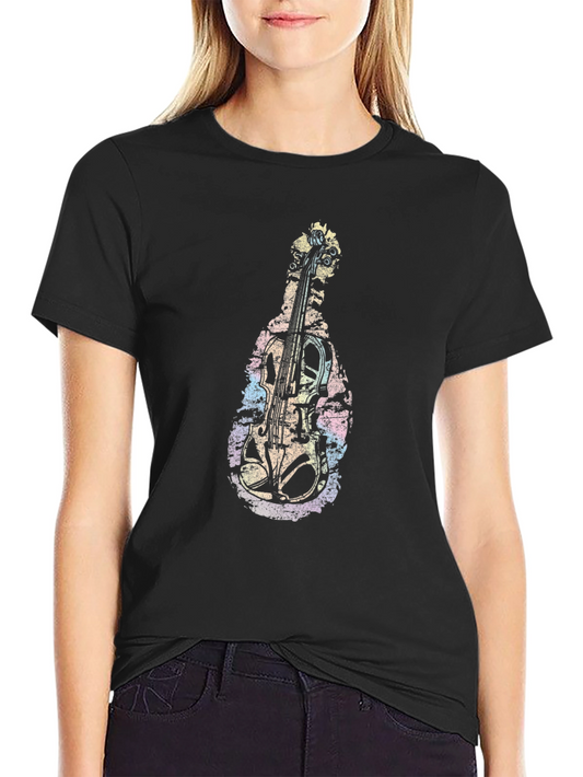Violin Graphic T-Shirt - Music Lover Tee
