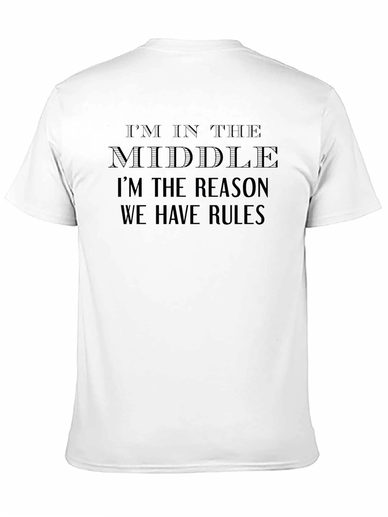 Middle Child Reason Rules Black T-Shirt