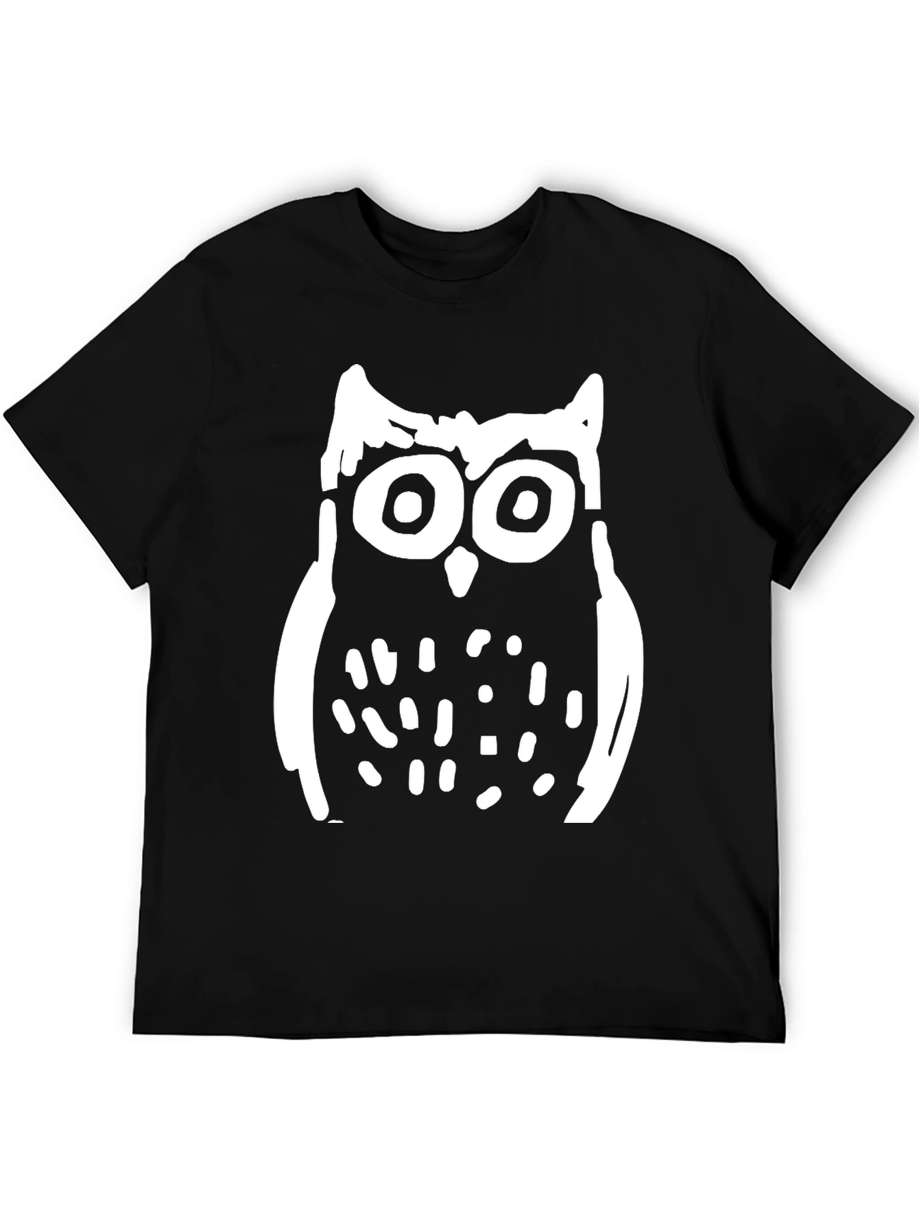 Owl Graphic Black T-Shirt - Trendy Casual Wear