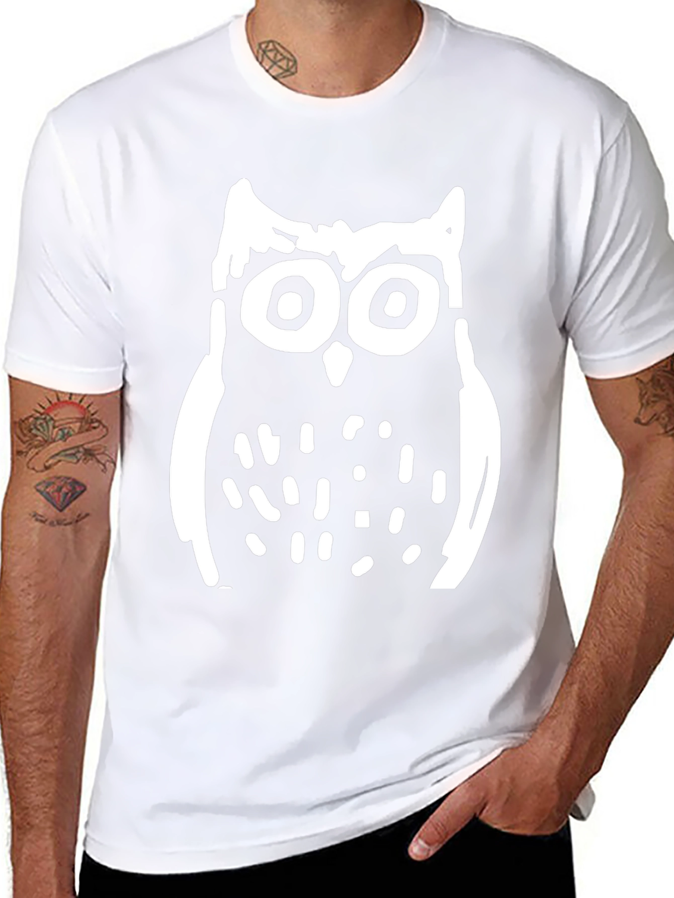 Owl Graphic Black T-Shirt - Trendy Casual Wear