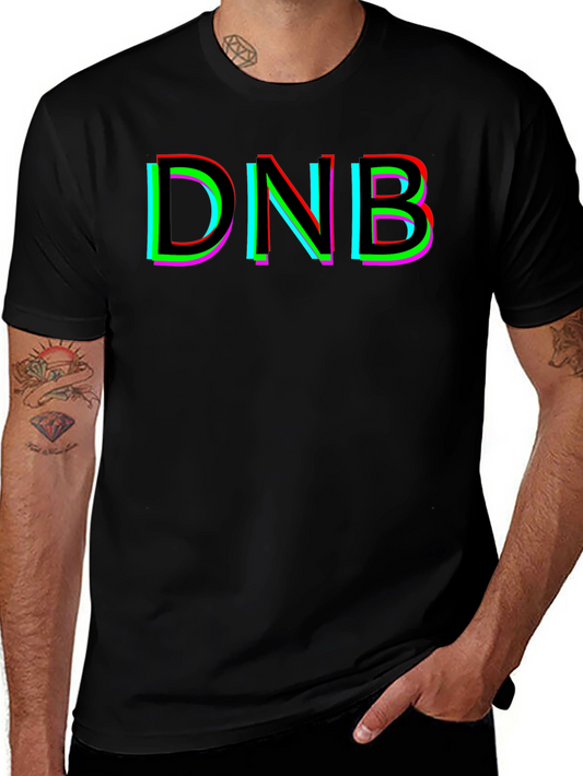 DNB Glitchcore Graphic Tee - Black Cotton T-Shirt