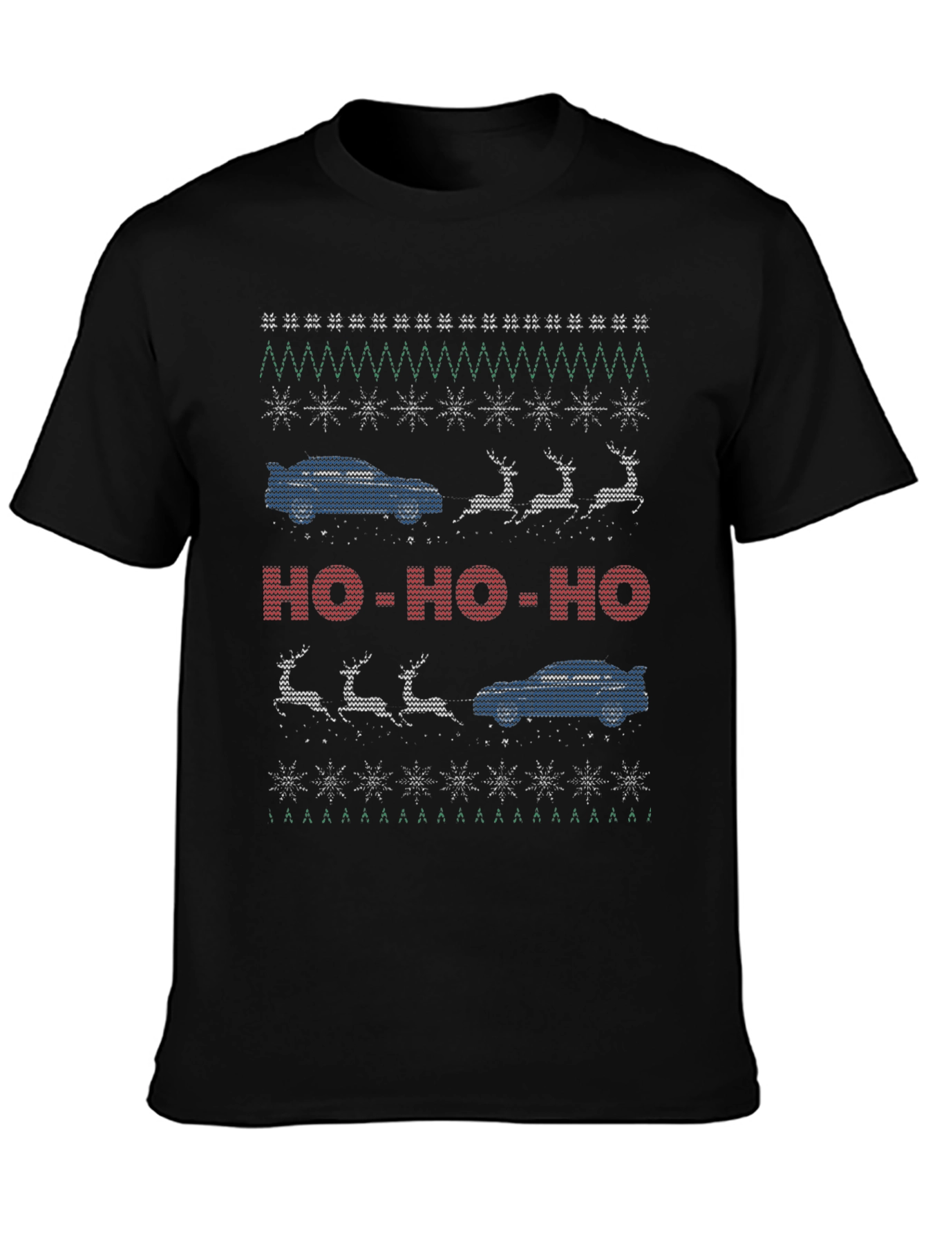 Car Christmas Sweater T-Shirt - Ho Ho Ho