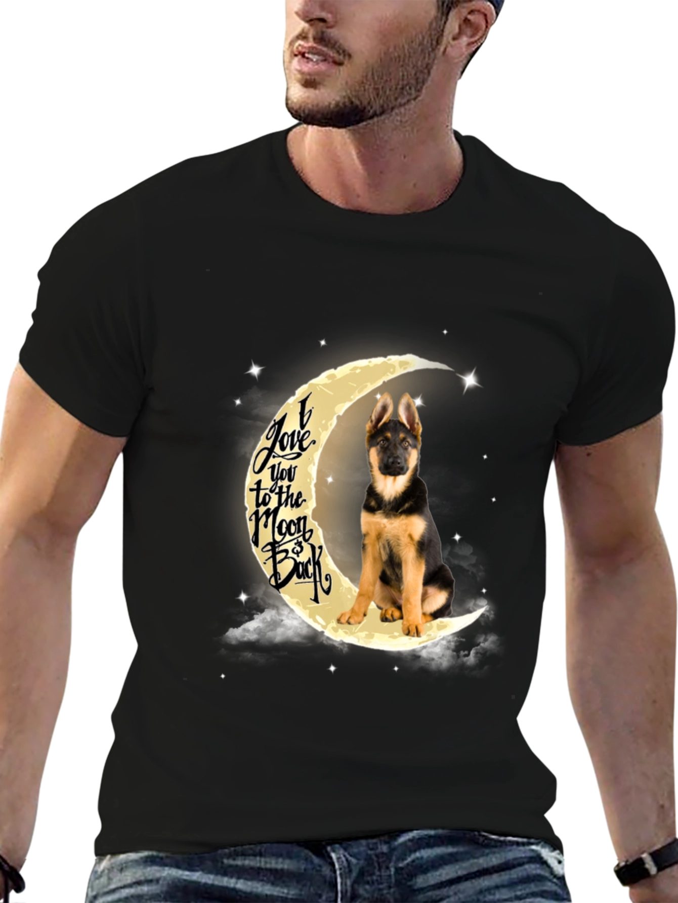 German Shepherd Moon T-Shirt