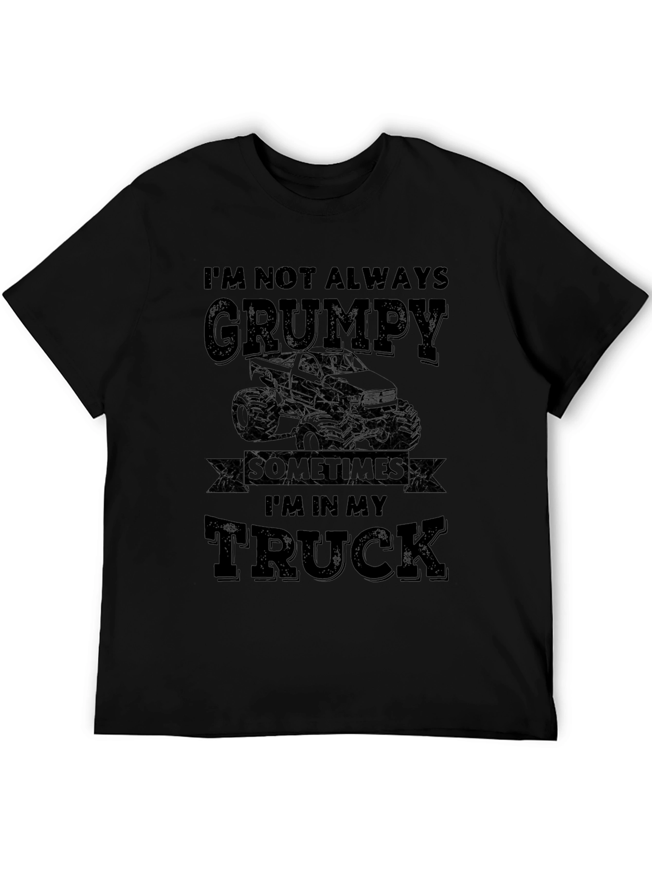 Grumpy Trucker Black T-Shirt