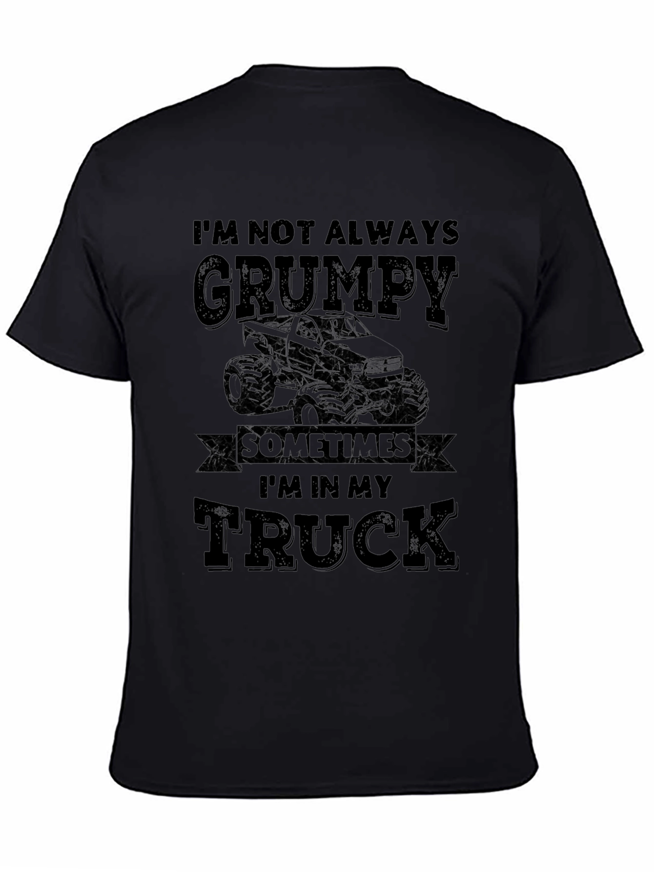 Grumpy Trucker Black T-Shirt