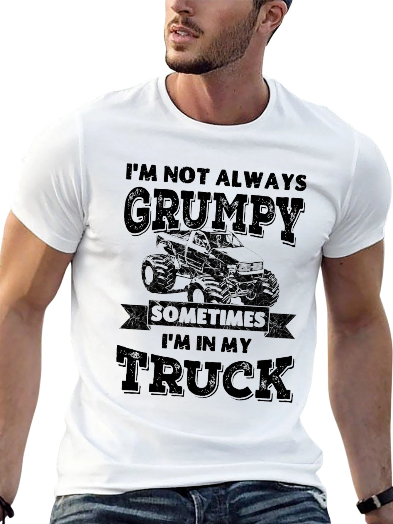 Grumpy Trucker Black T-Shirt