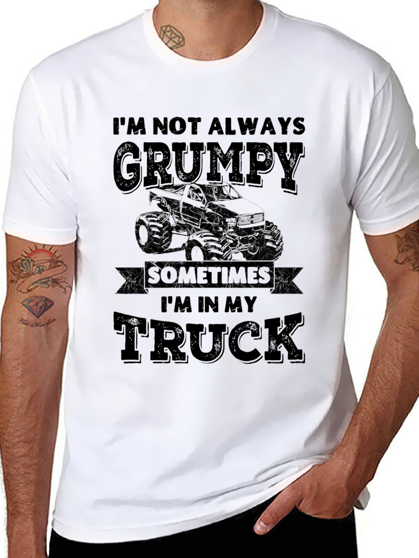Grumpy Trucker Black T-Shirt